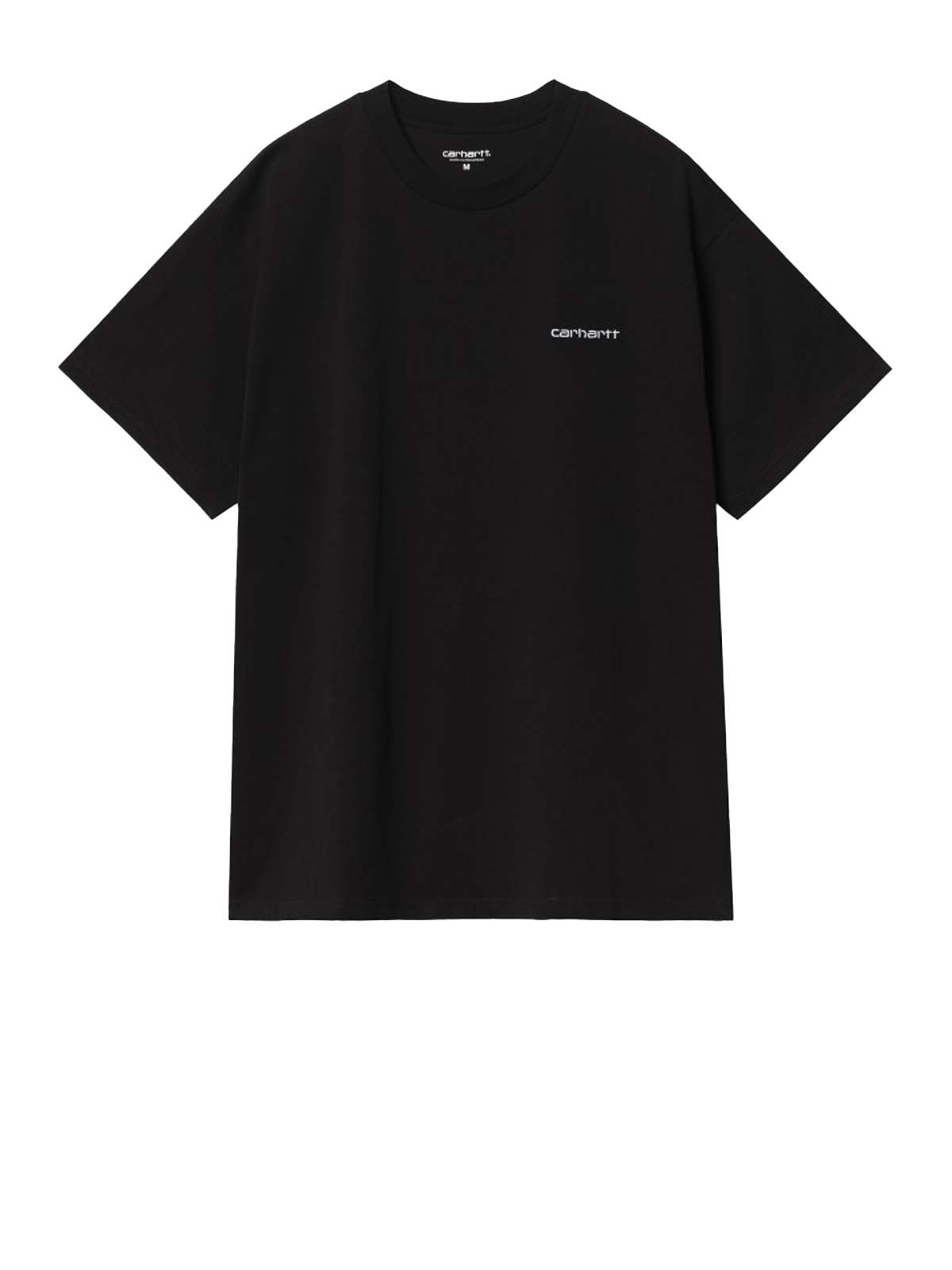 script embroidery t-shirt black