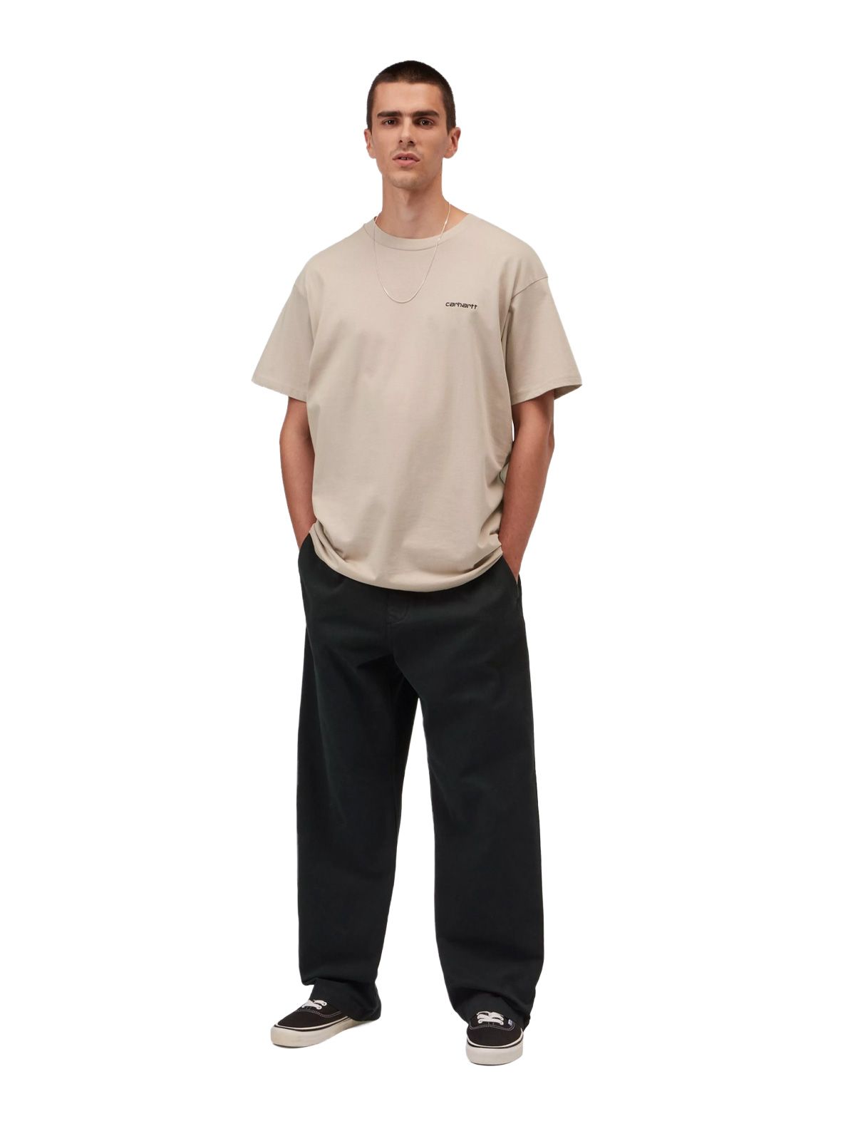 script embroidery t-shirt beige CARHARTT WIP