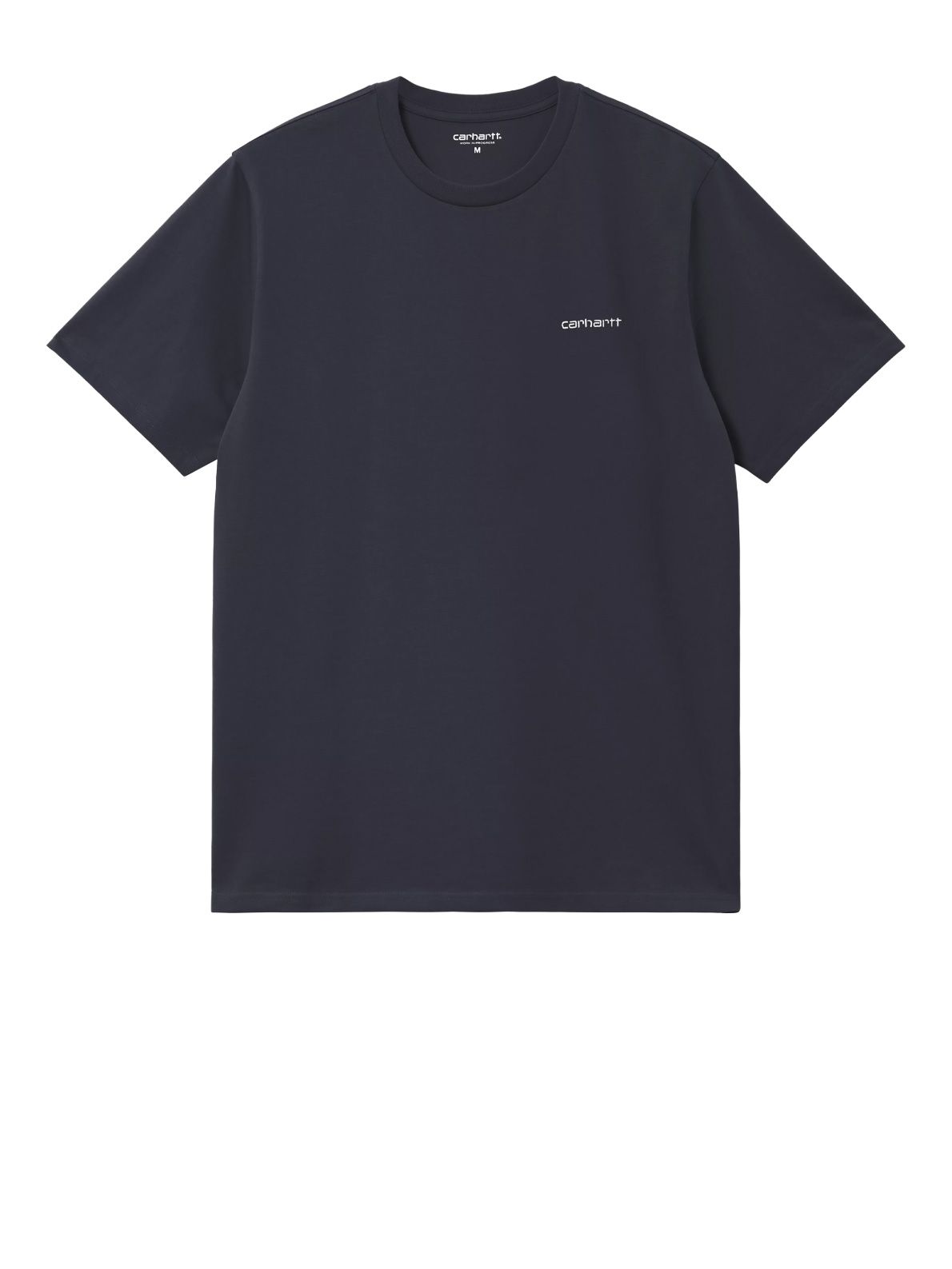 script embroidery t-shirt navy