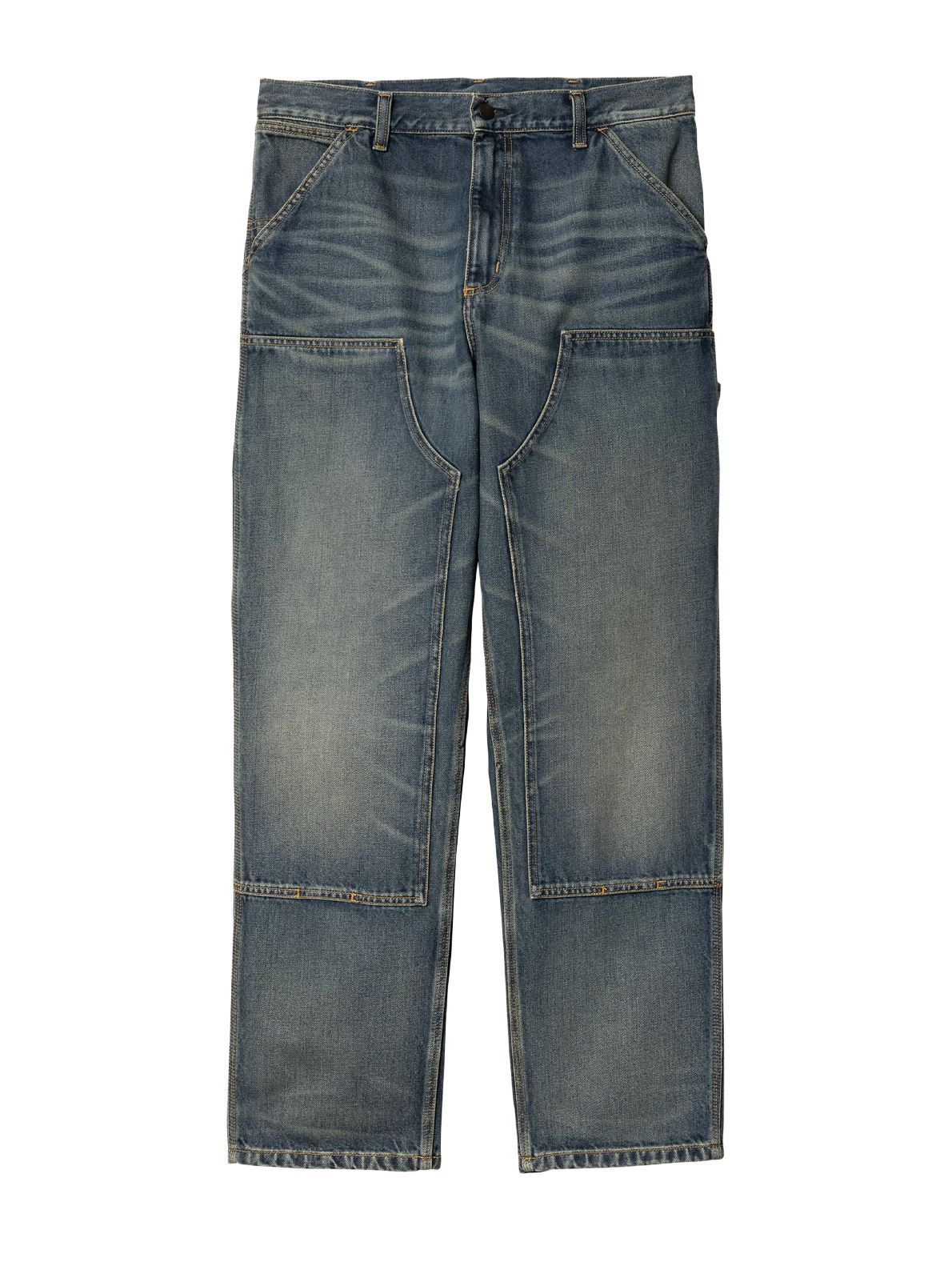 double knee pant blue