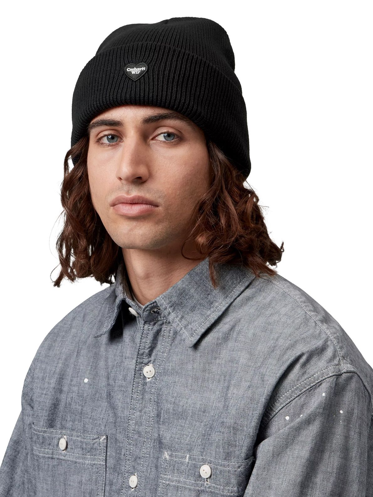 berretto nero con cuoricino CARHARTT WIP