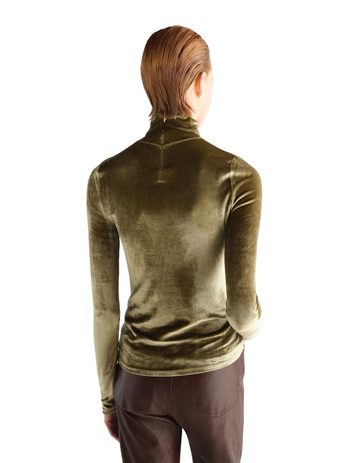 Maglia aderente a collo alto bronzo dorato LEMAIRE