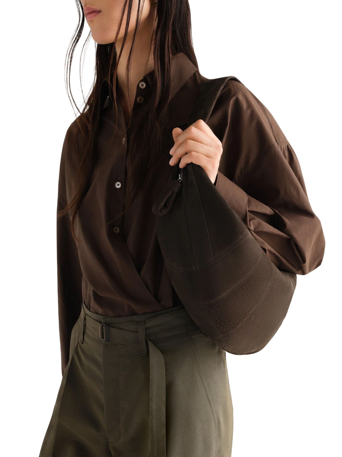 Ebony brown fortune croissant bag LEMAIRE