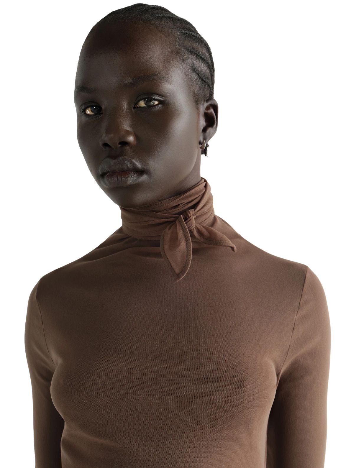 Brown ballerina foulard top LEMAIRE