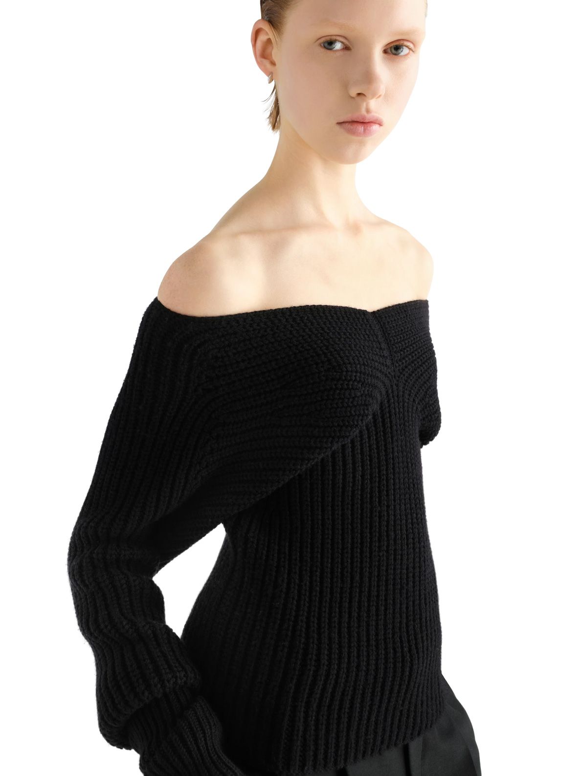 Black off shoulder jumper LEMAIRE