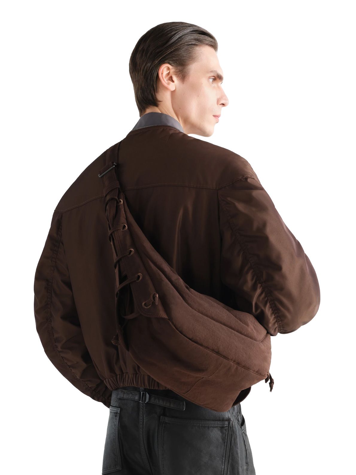 Borsa a tracolla morbida marrone LEMAIRE