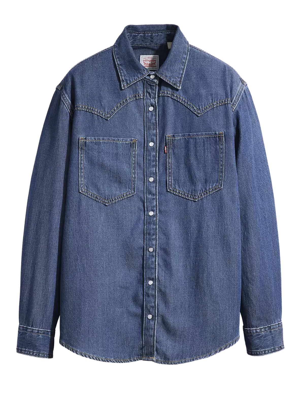 Camicia western teodora blu