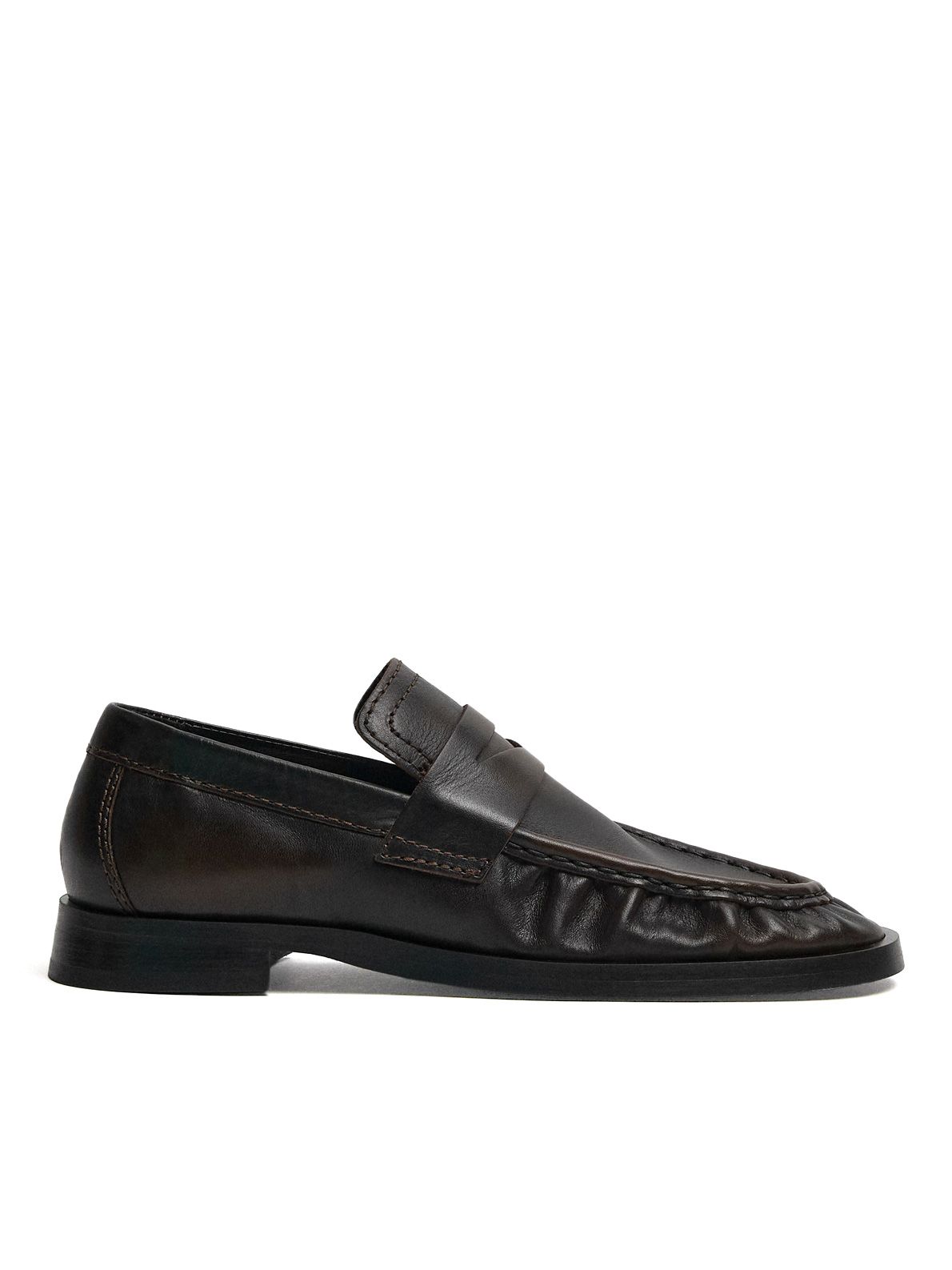 Brown black loafers