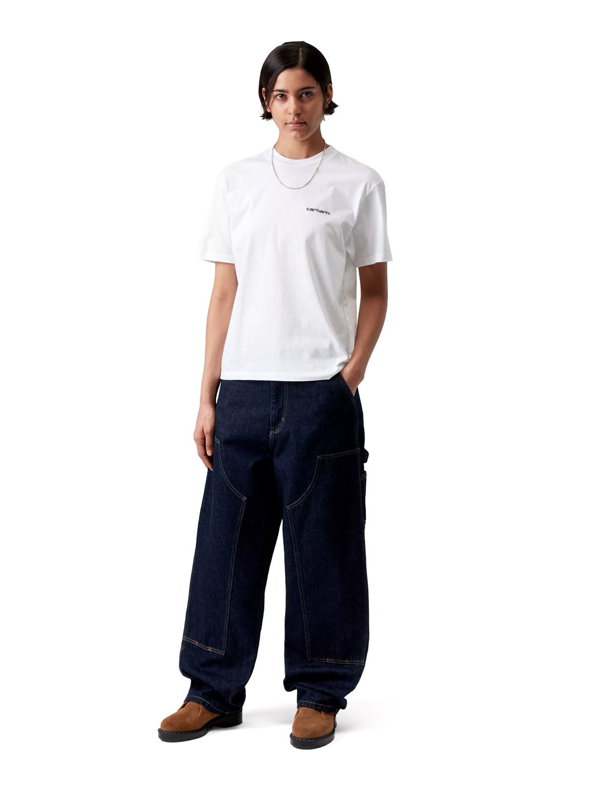 Script embroidery t-shirt white CARHARTT WIP