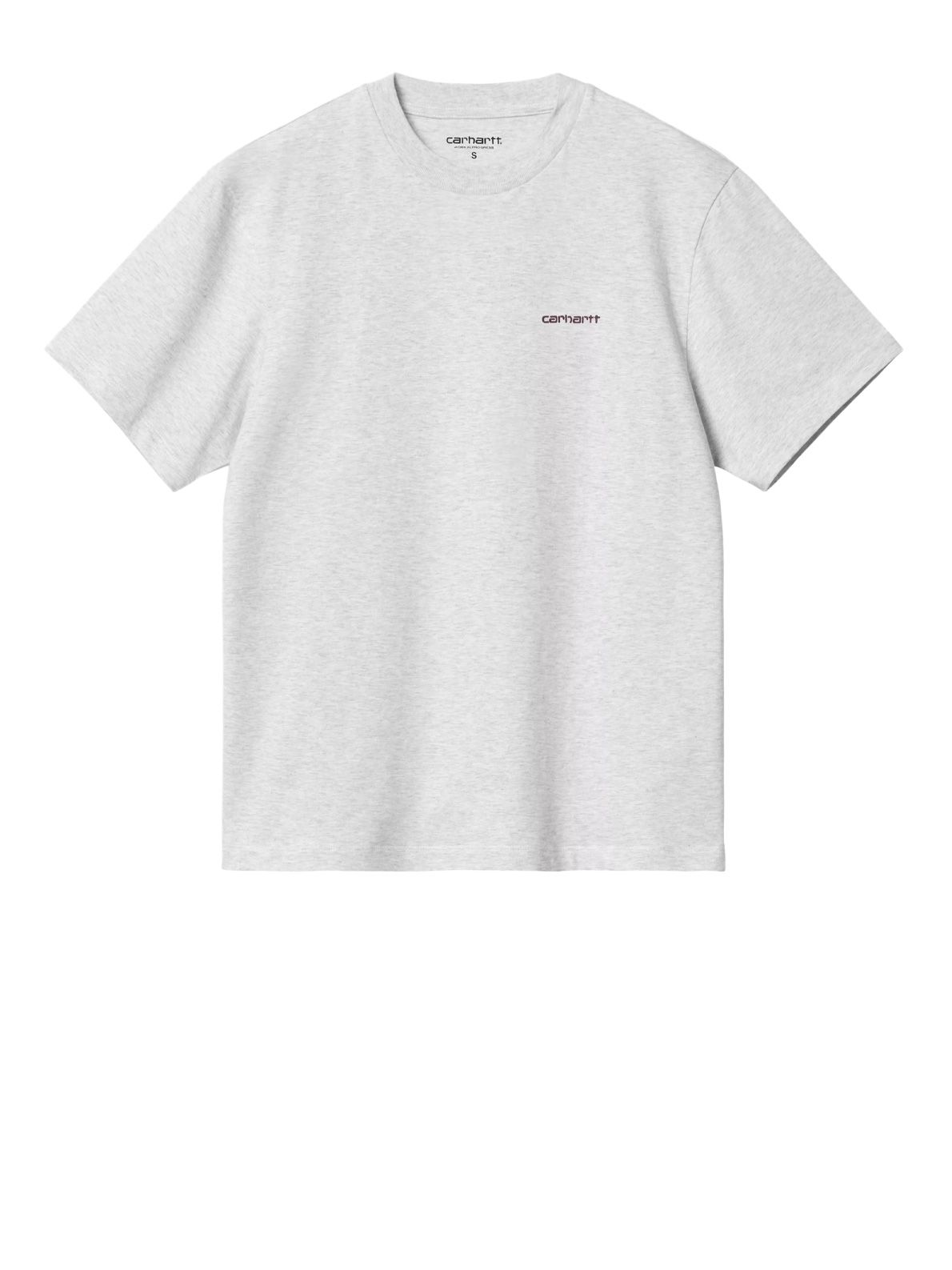 Script embroidery t-shirt white