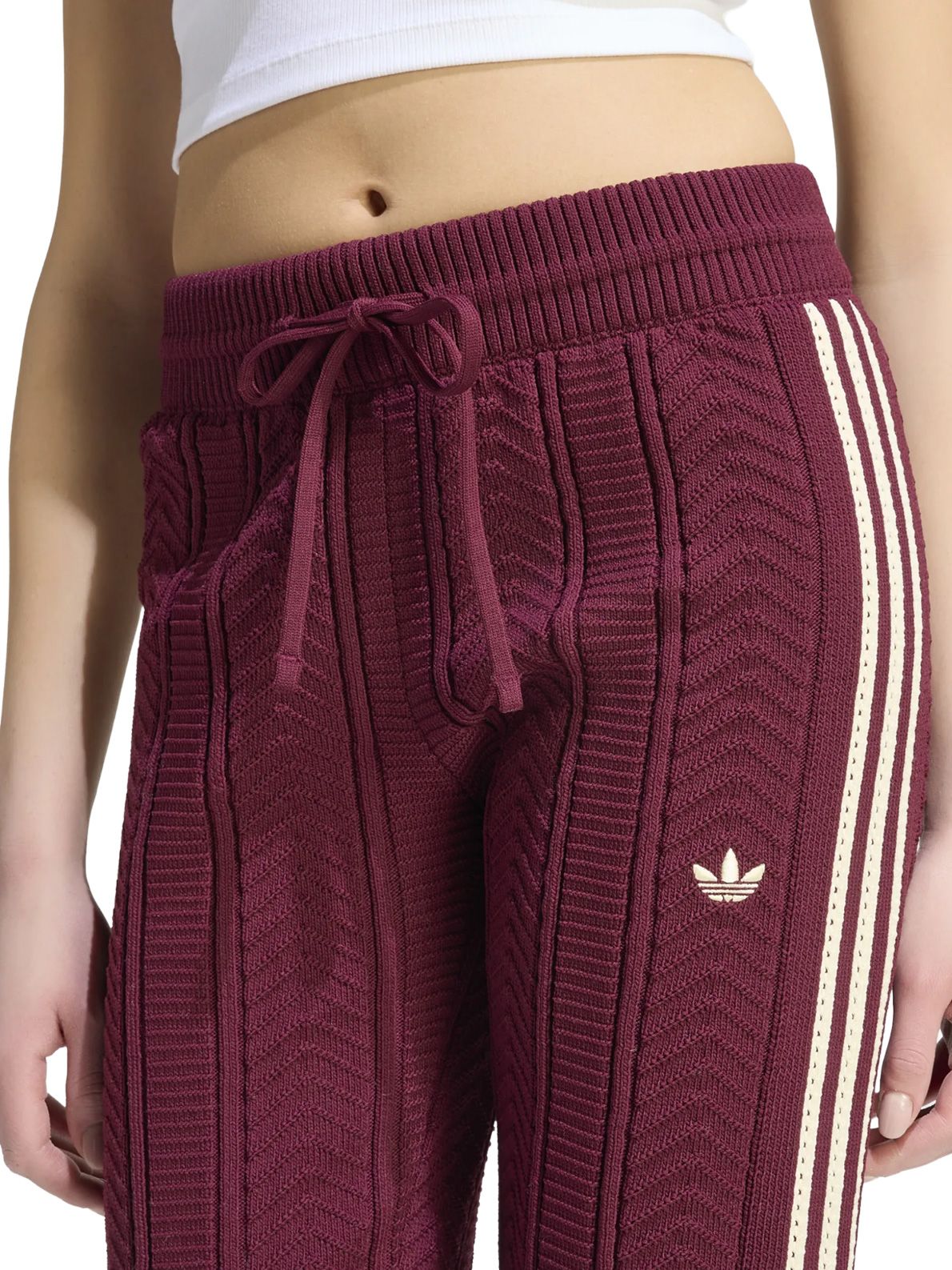 Wide leg trackpants bordeaux ADIDAS ORIGINALS