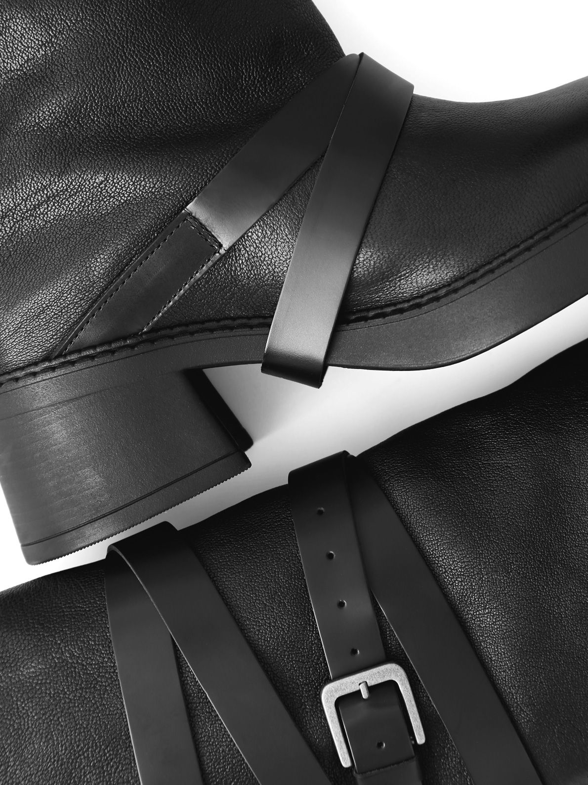 Black belted tall boots MIISTA