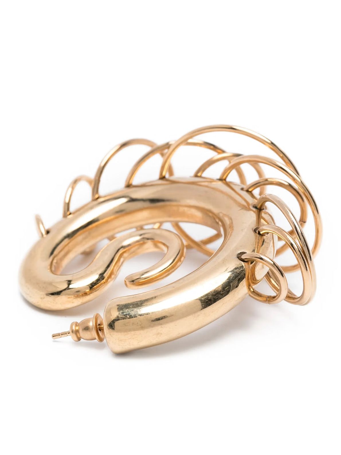 Gold medium pierced serpent hoops PANCONESI