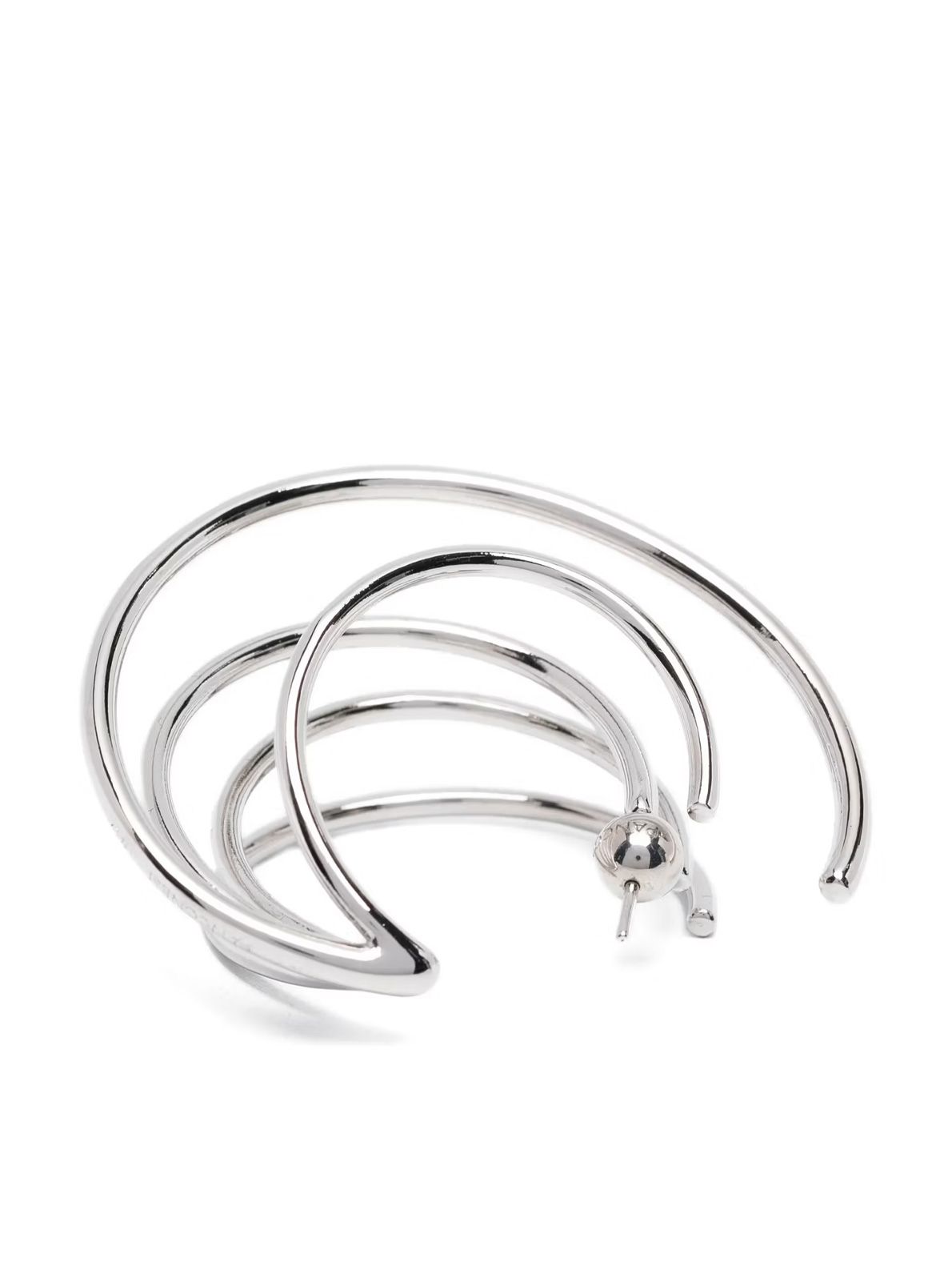 Silver orbit large earrings PANCONESI