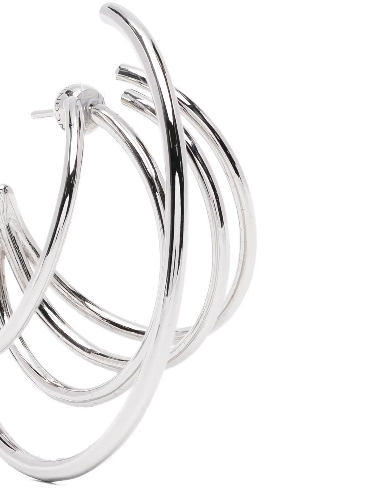 Silver orbit large earrings PANCONESI