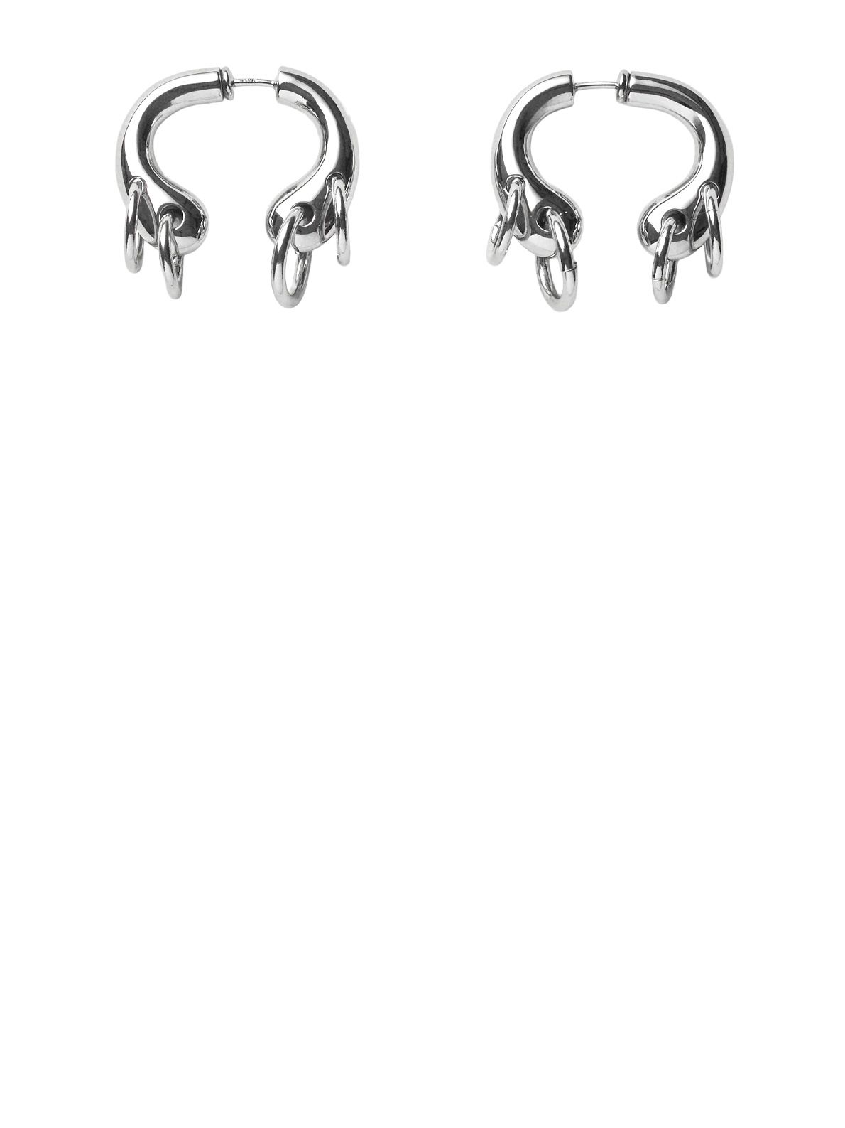 Silver pierced helix earrings