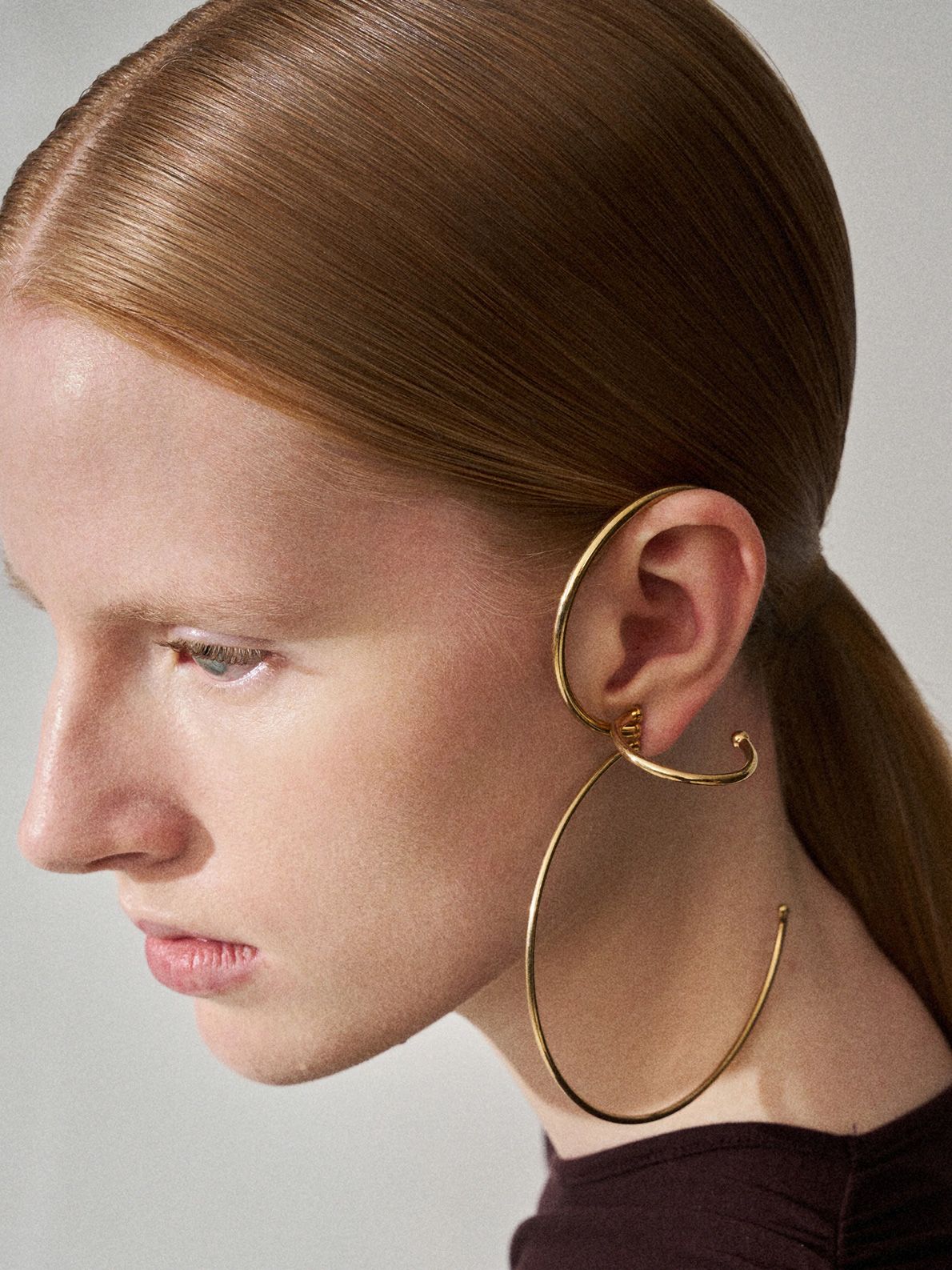 Gold hoops earrings PANCONESI