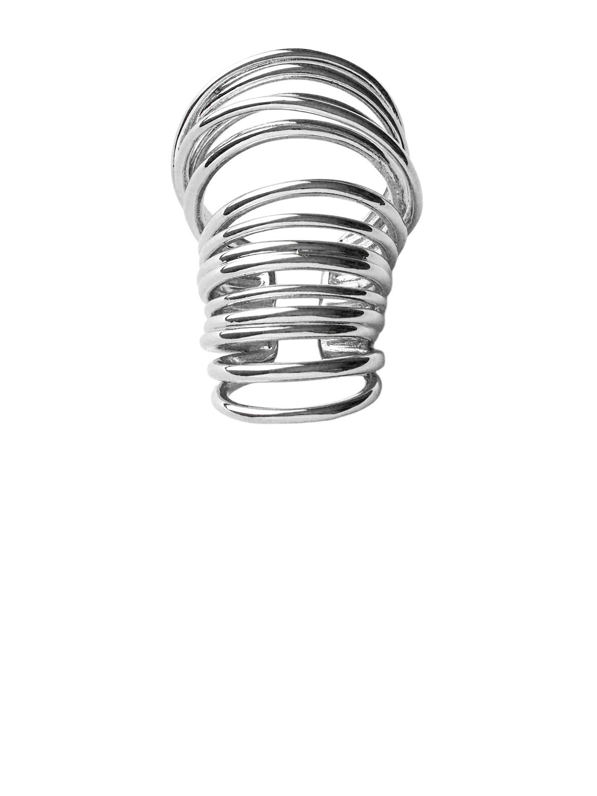 Silver orbit multi ear cuff