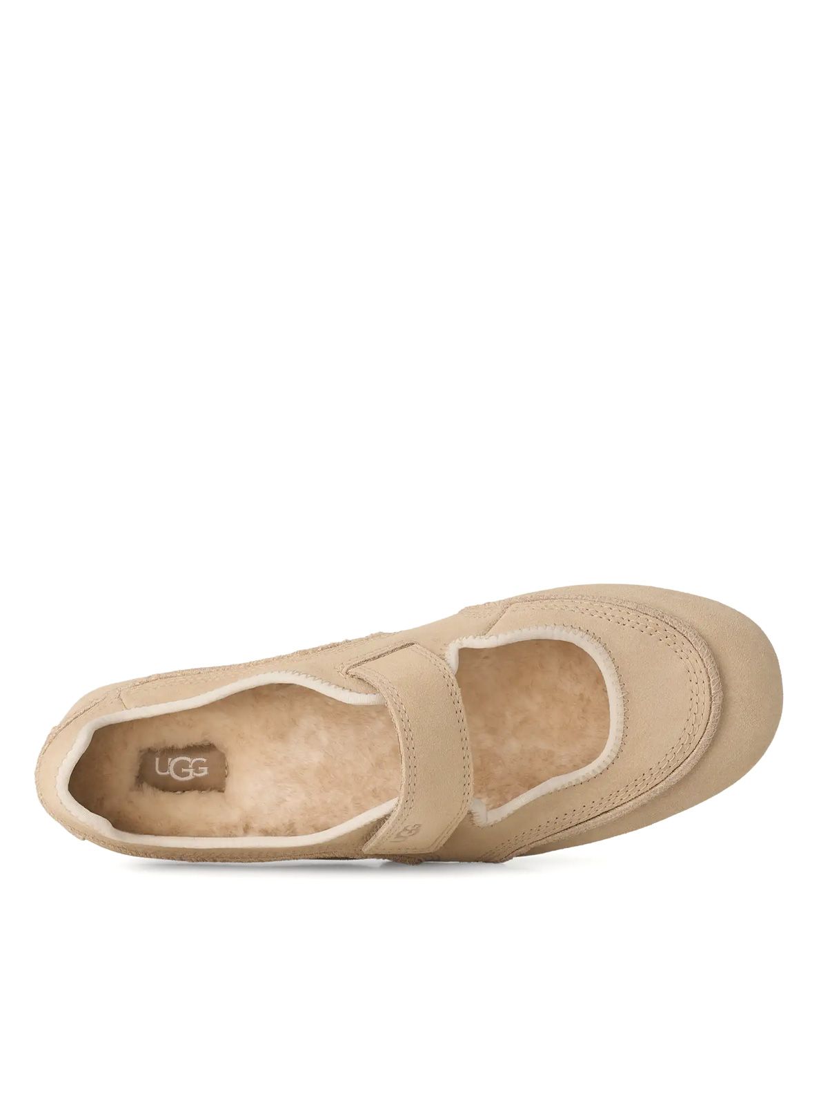 Beige quill mary jane ballerinas UGG
