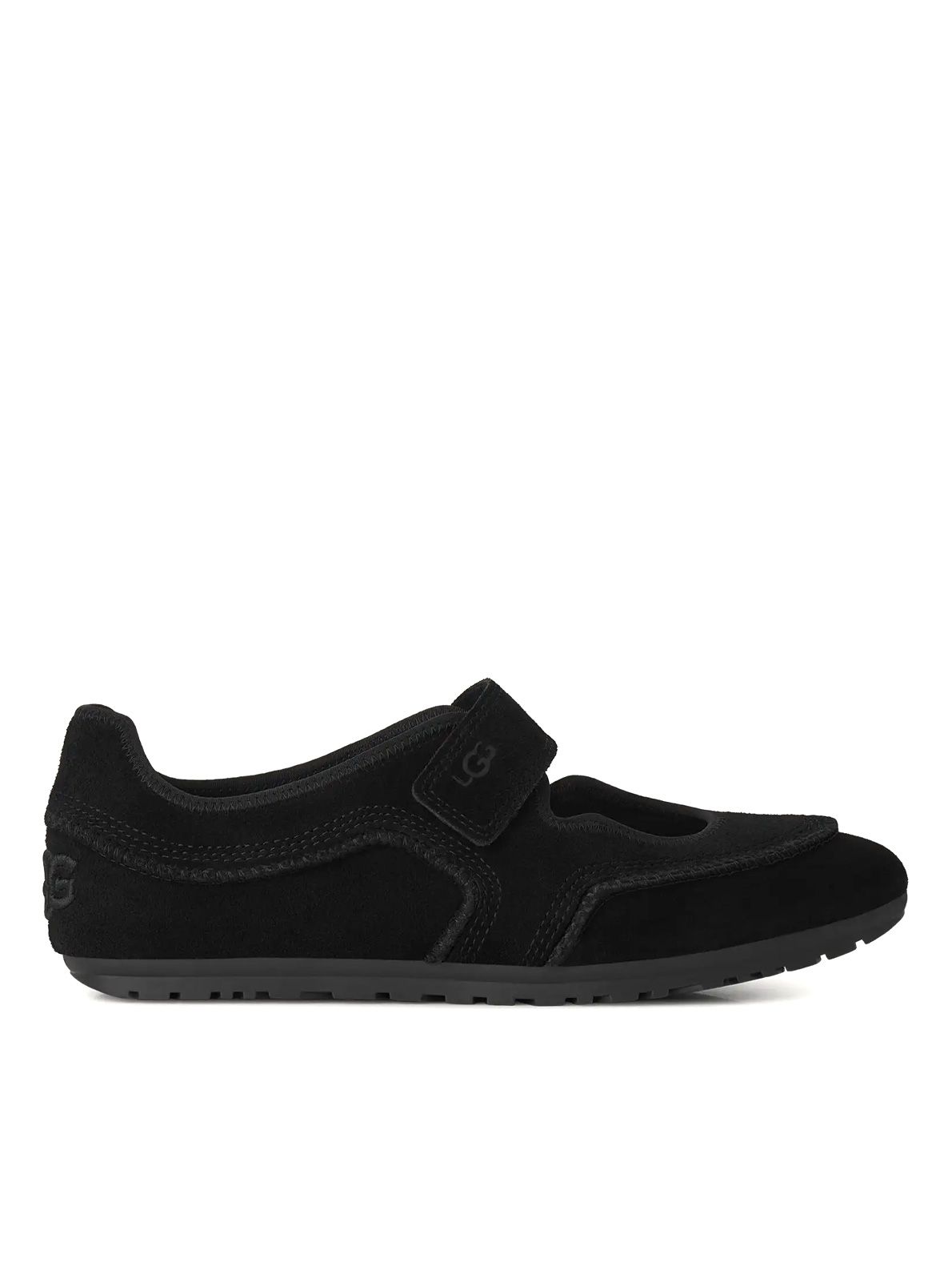 Black quill mary jane ballerinas