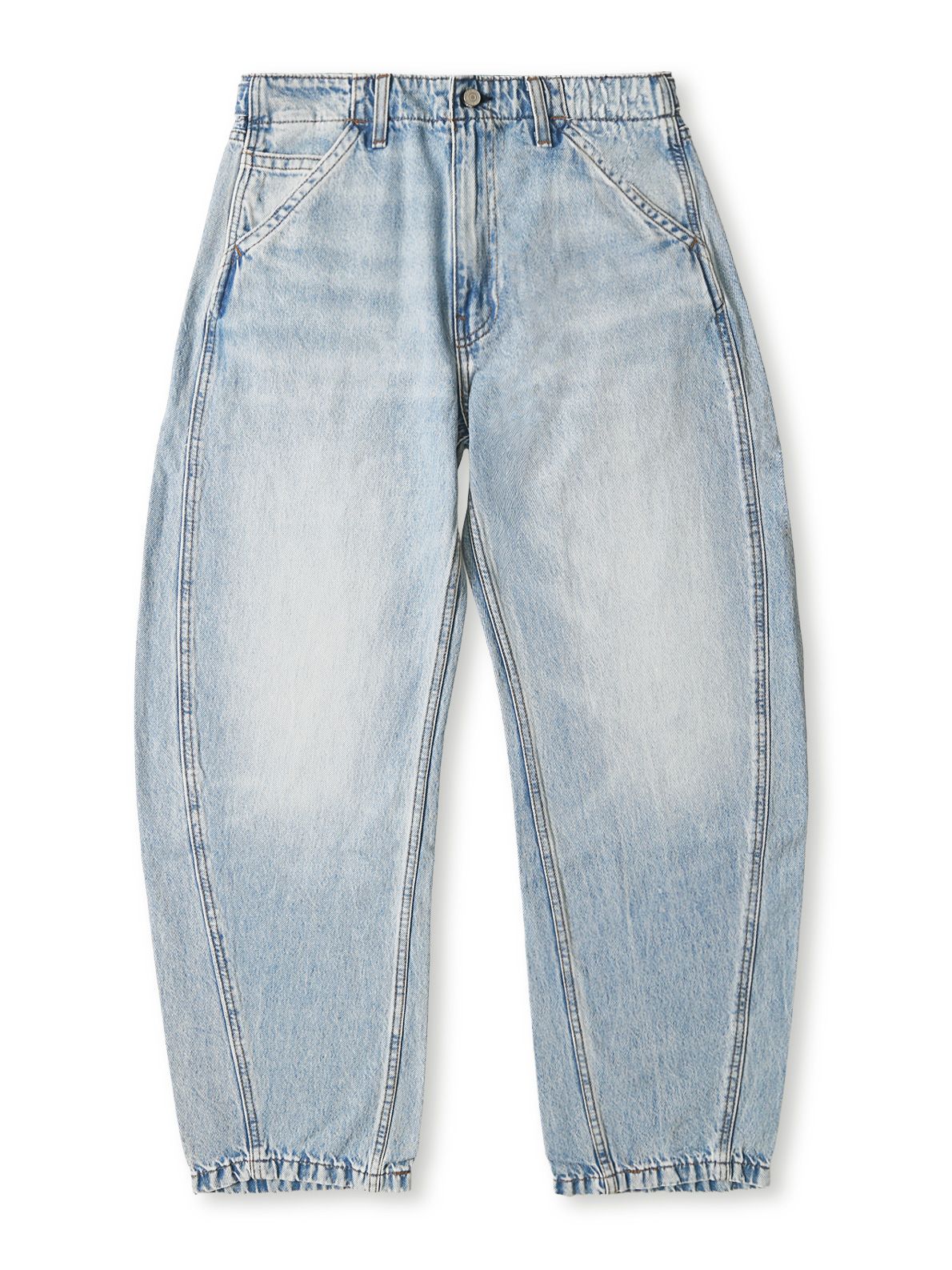 Pants baggy barrel running the race blue