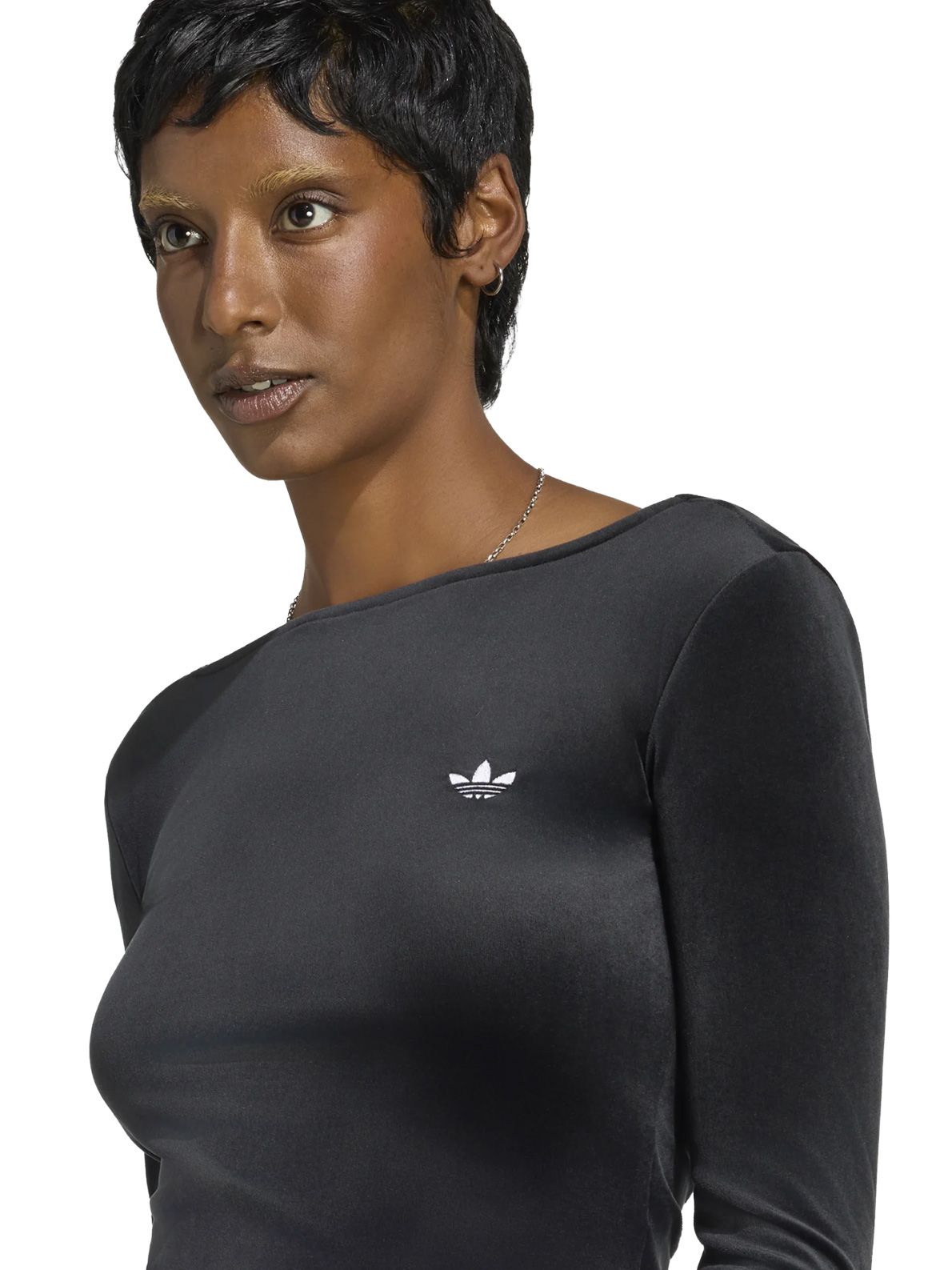 Ess velour ls black ADIDAS ORIGINALS
