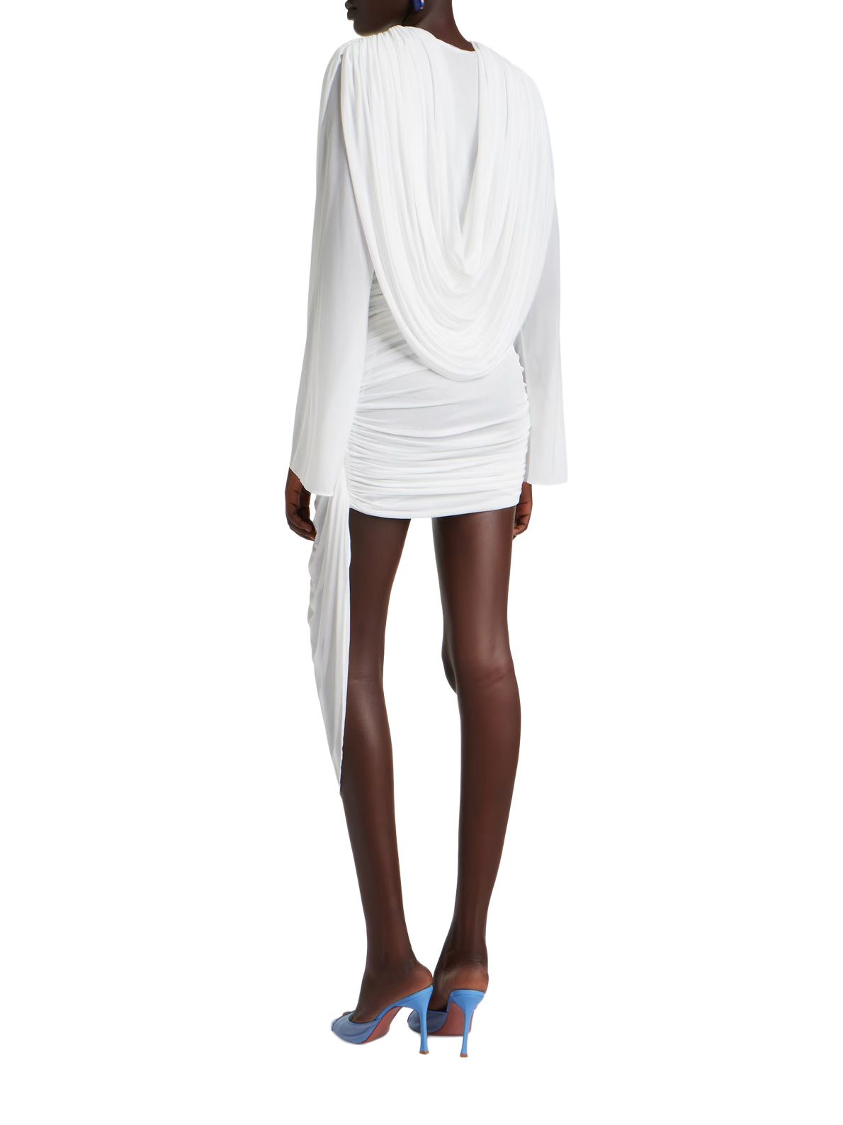 White ripple drape mini dress CHRISTOPHER ESBER