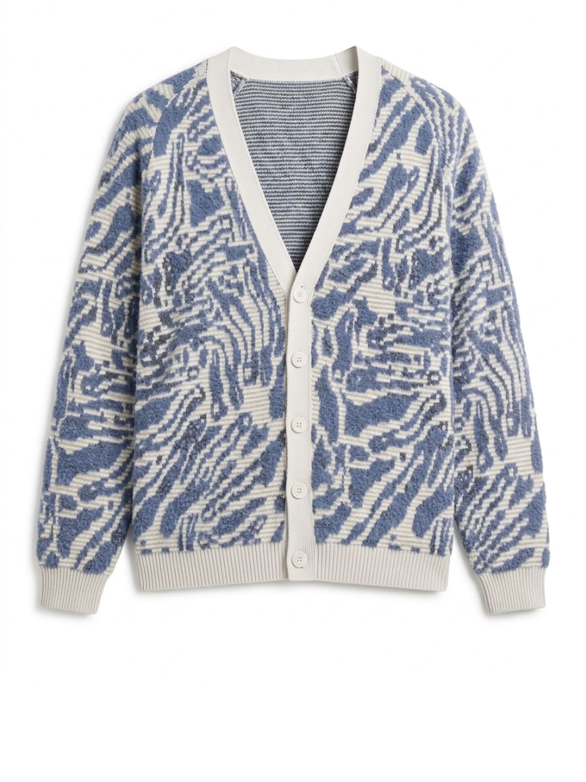 Cardigan white-blue