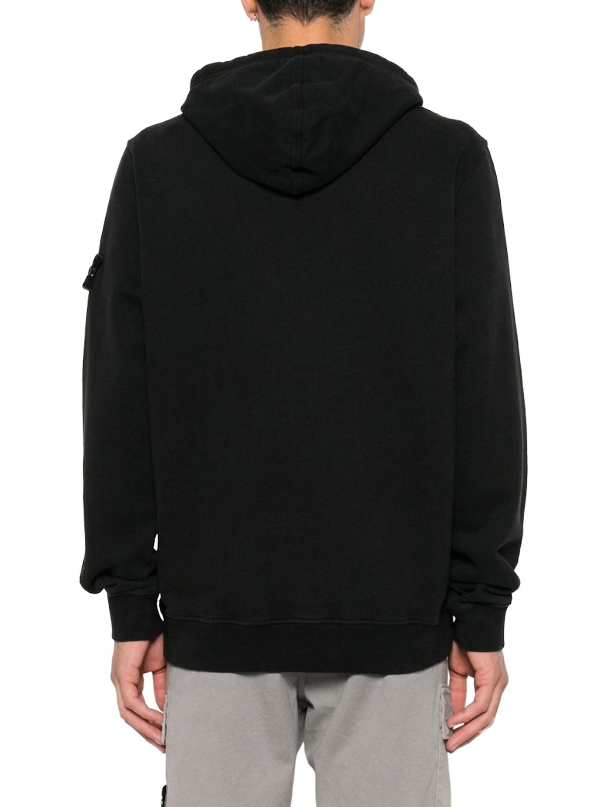 Black hoodie sweater STONE ISLAND