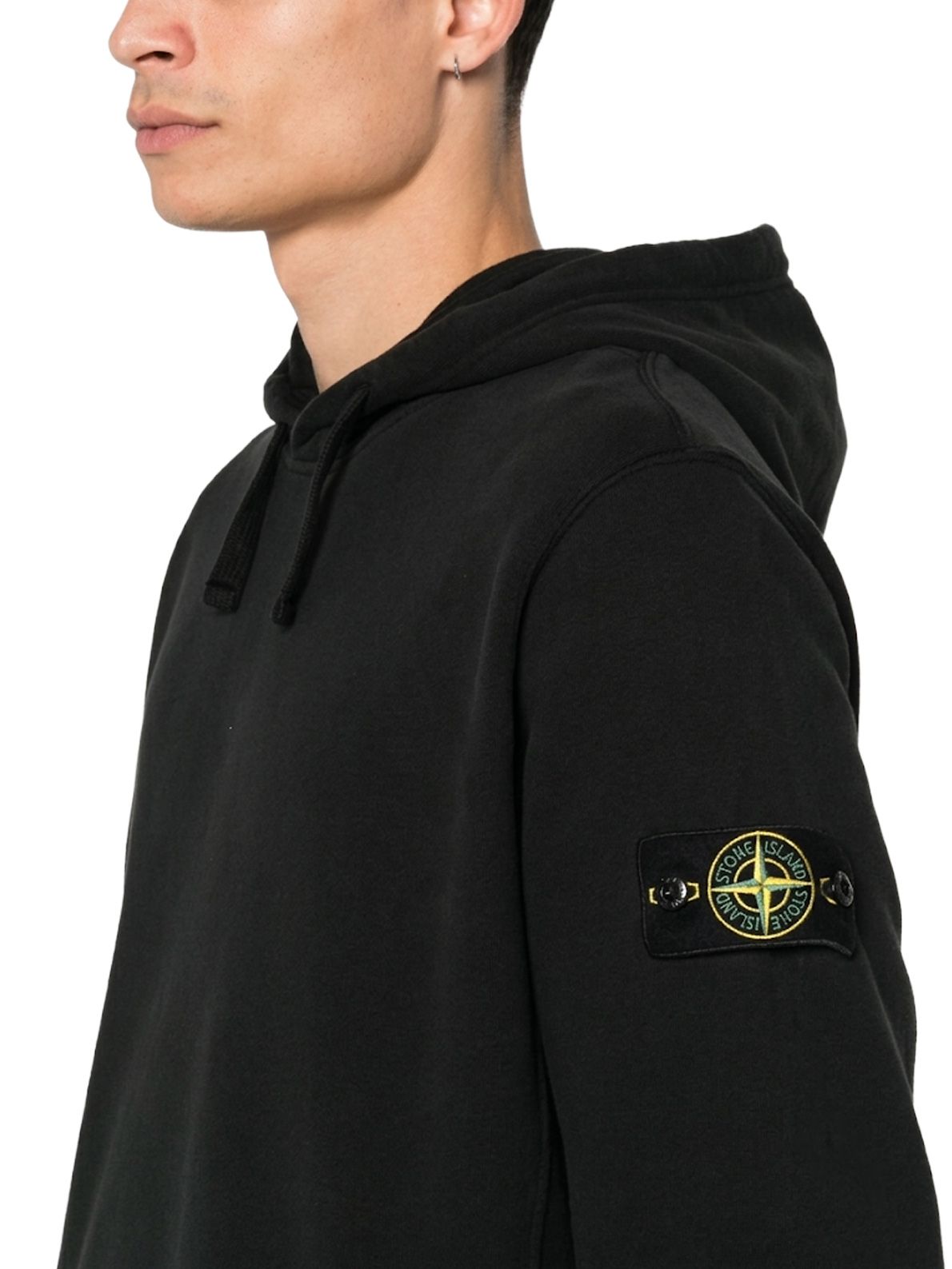Black hoodie sweater STONE ISLAND