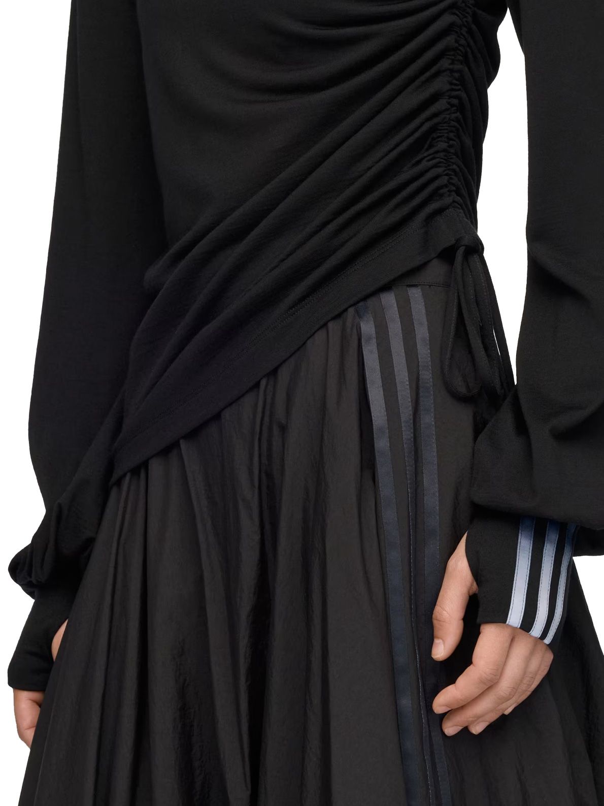 Maglia drappeggiata nera Y-3