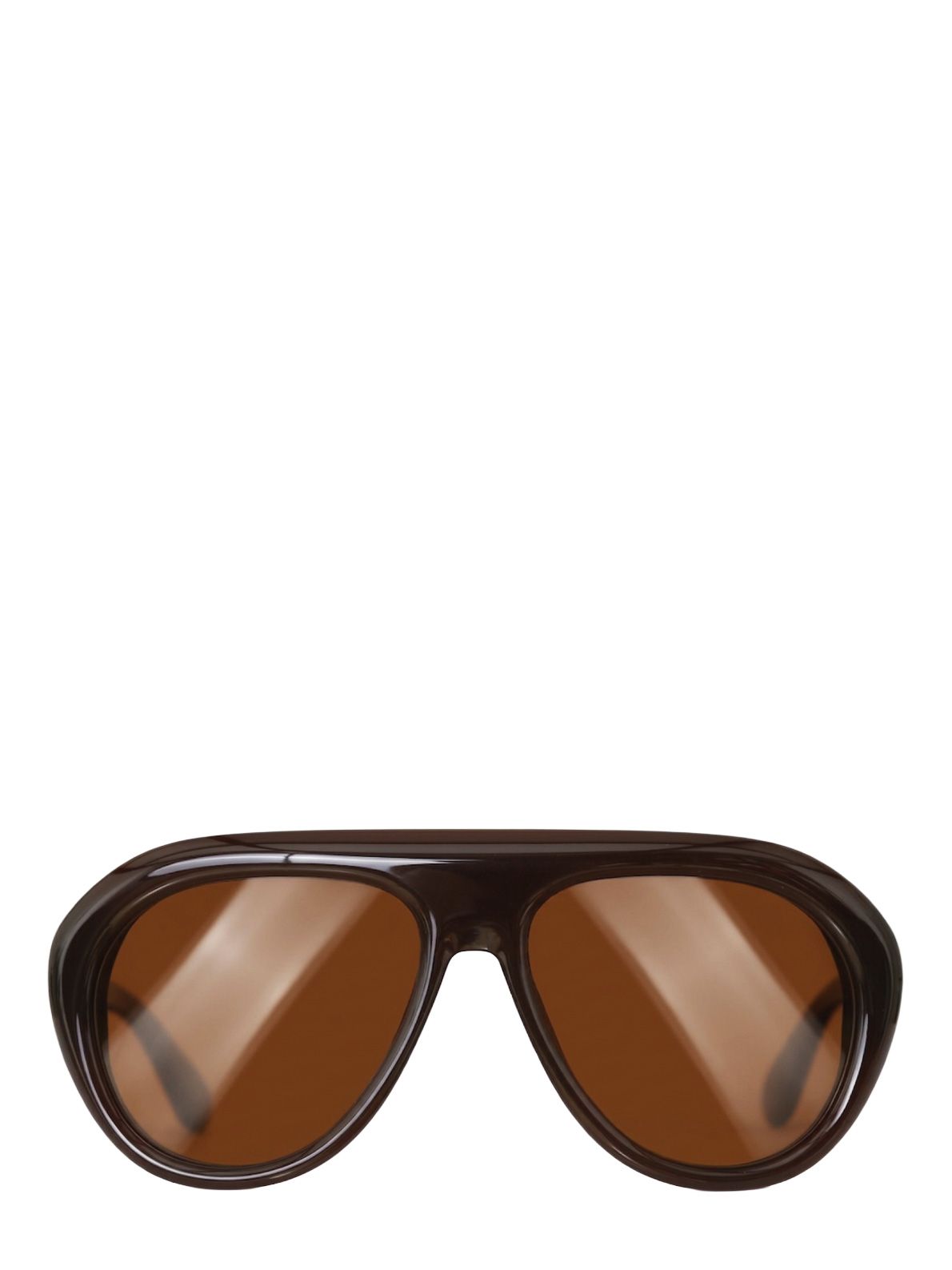 Brown pilot aviator frame sunglasses