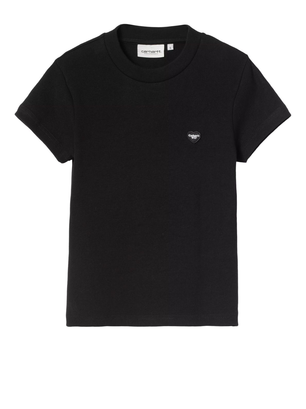 Small heart patch t-shirt black