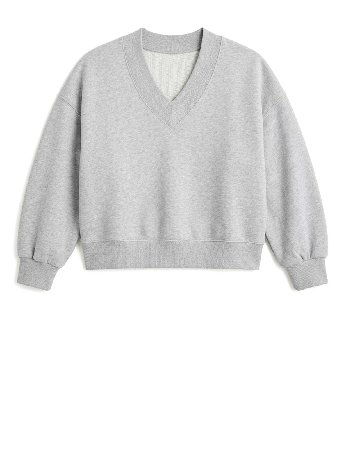 vintage vneck swearshirt gray