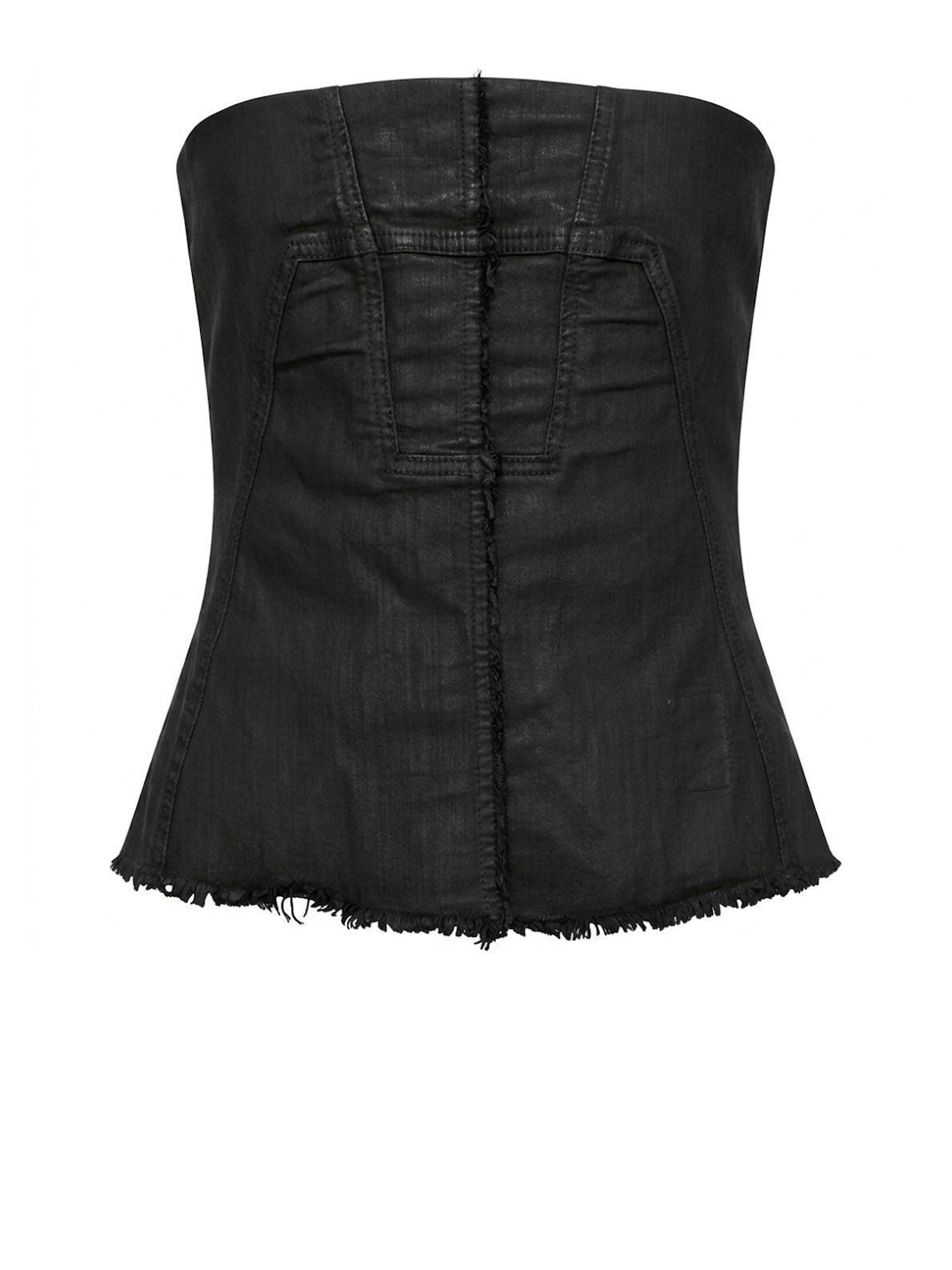 Splintered bustier top black
