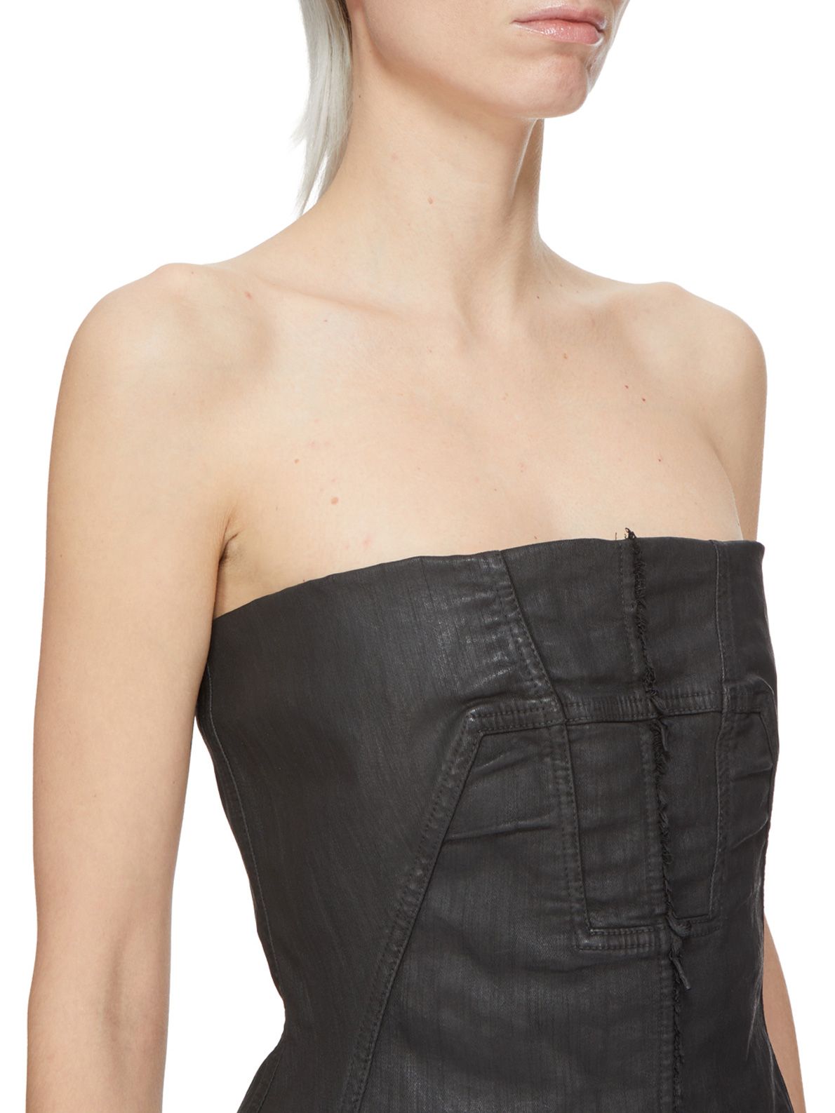 Splintered bustier top black DRKSHDW