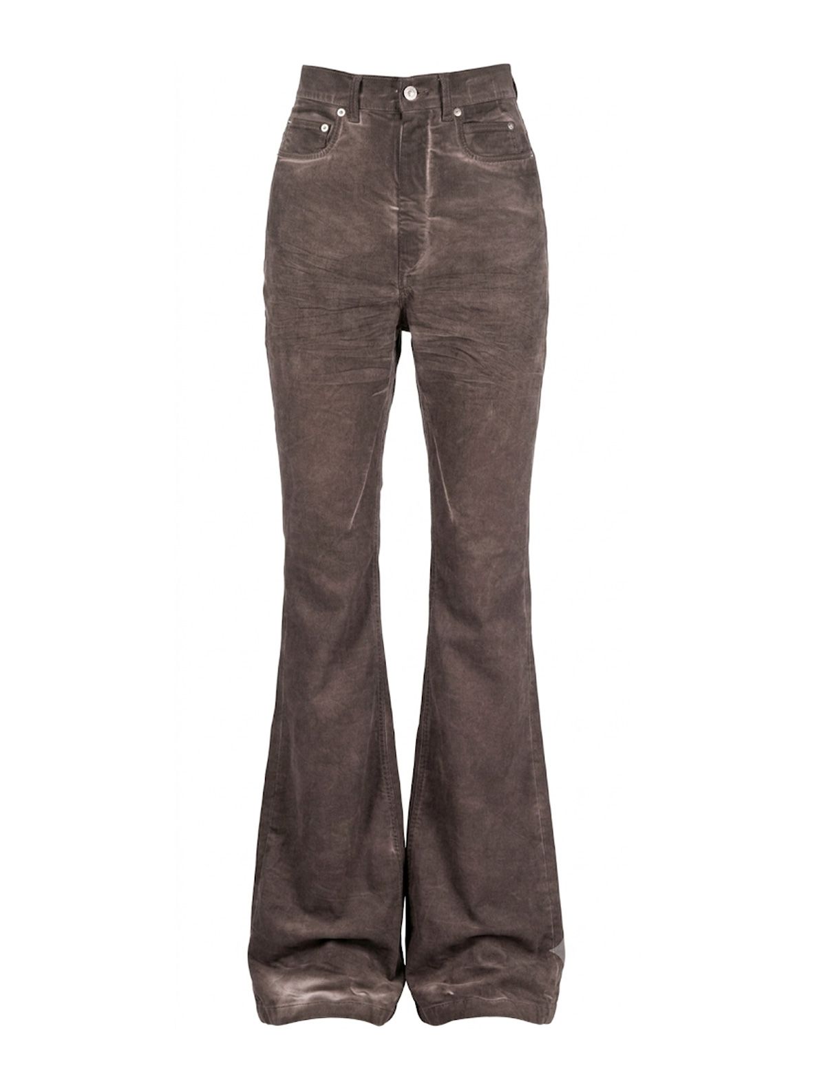 Pantalone taglio di stivale color uva