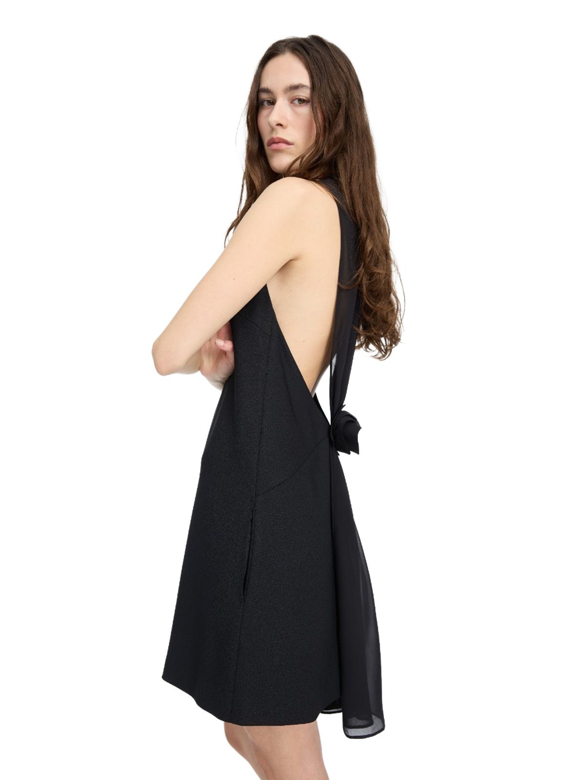 Vestito nero a trapezio ROTATE
