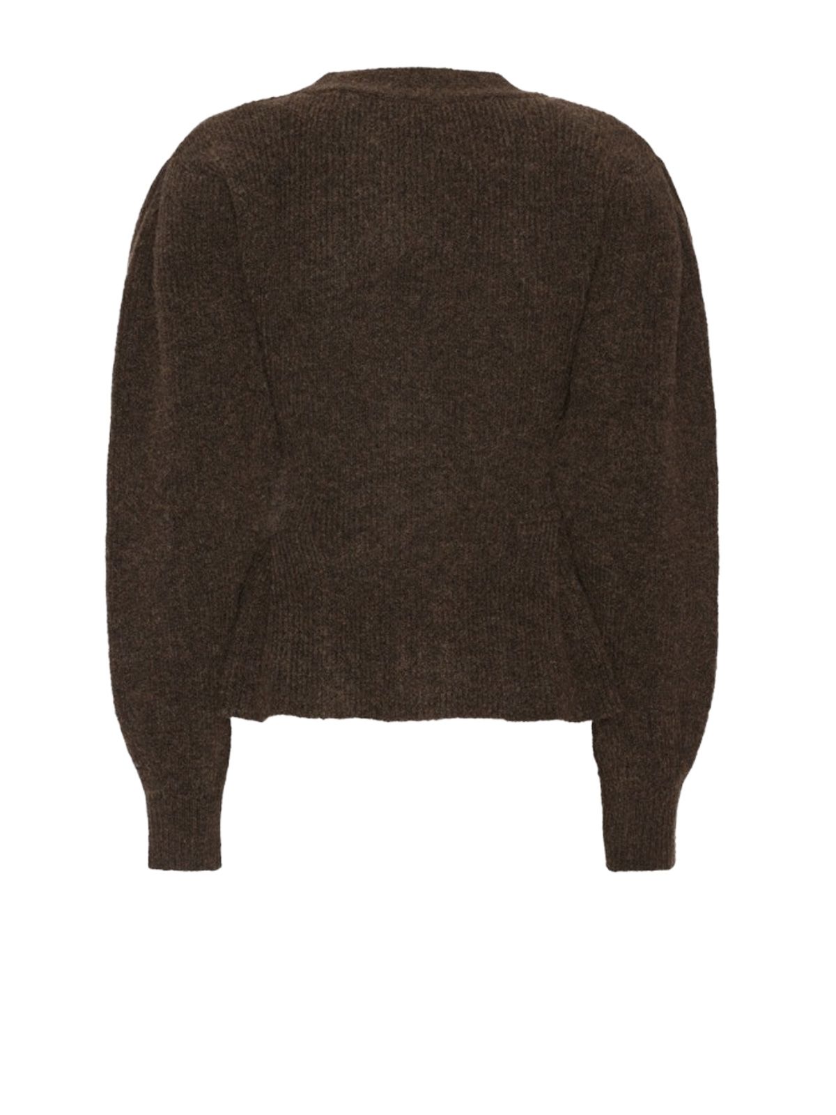 Brown knit peplum cardigan ROTATE
