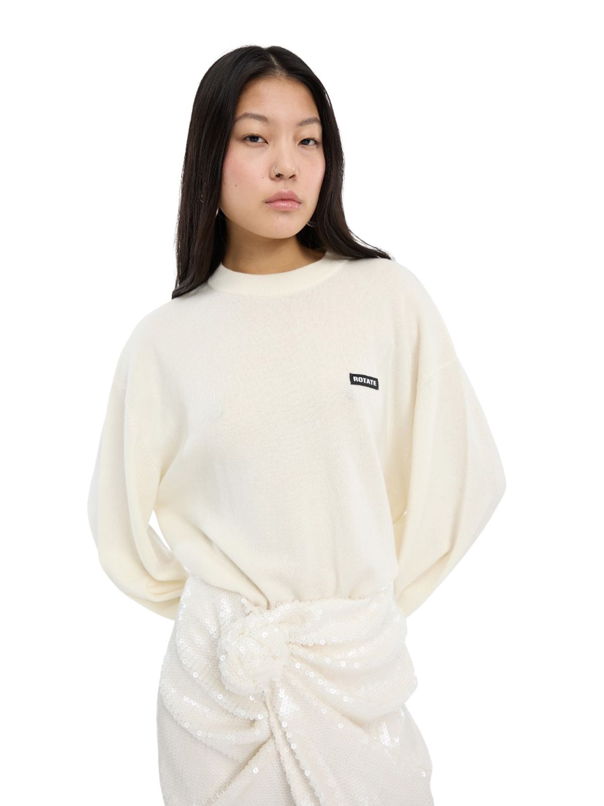 Maglione oversize bianco ROTATE