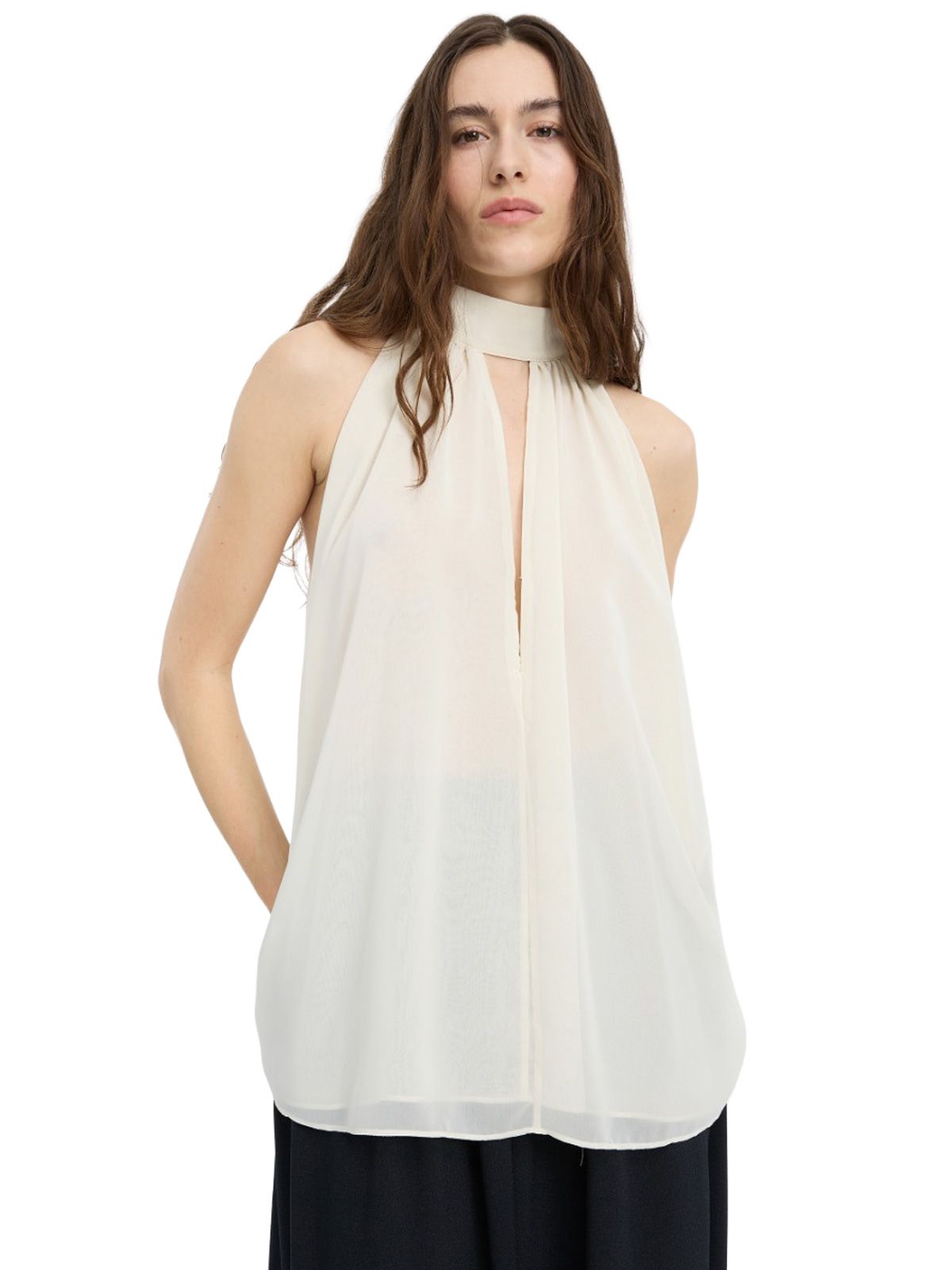 White halterneck bow top ROTATE