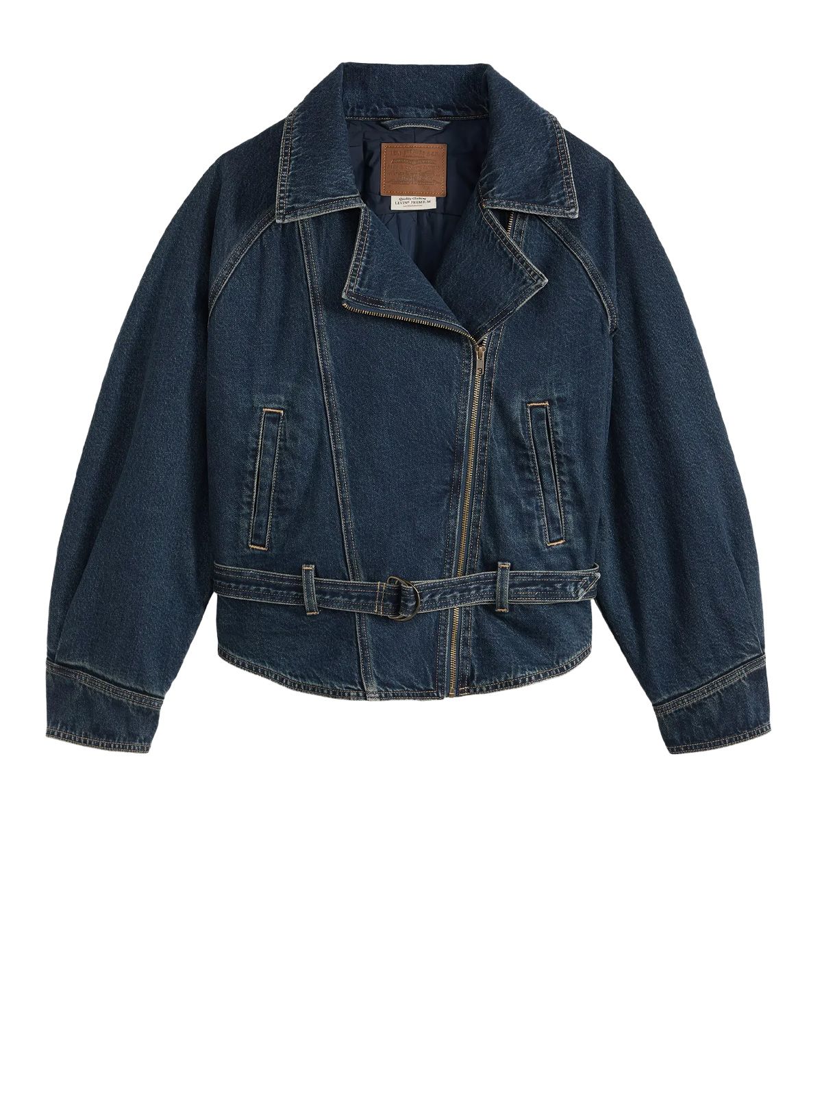 Blue 80s bomber