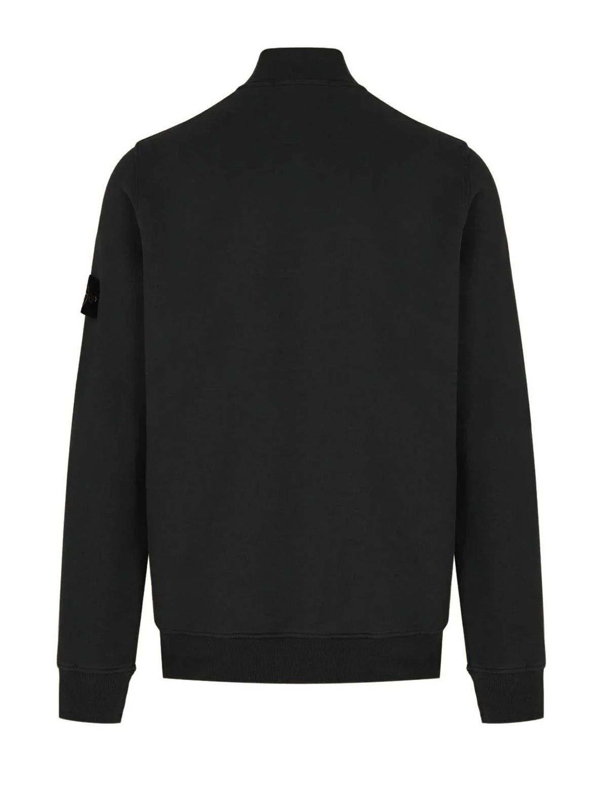 Black long sleeve polo STONE ISLAND