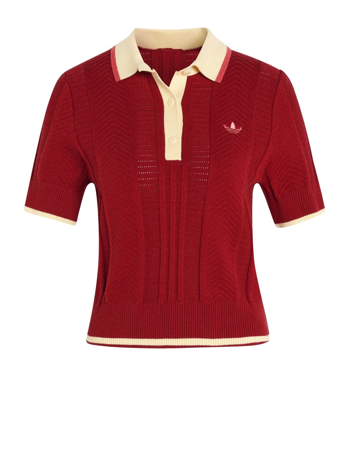 Red polo short sleeves