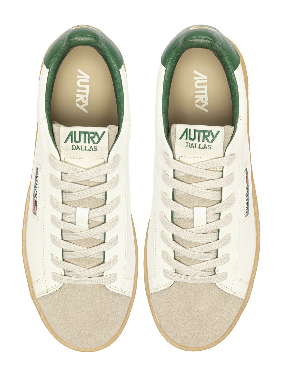 White green sneakers dallas low AUTRY