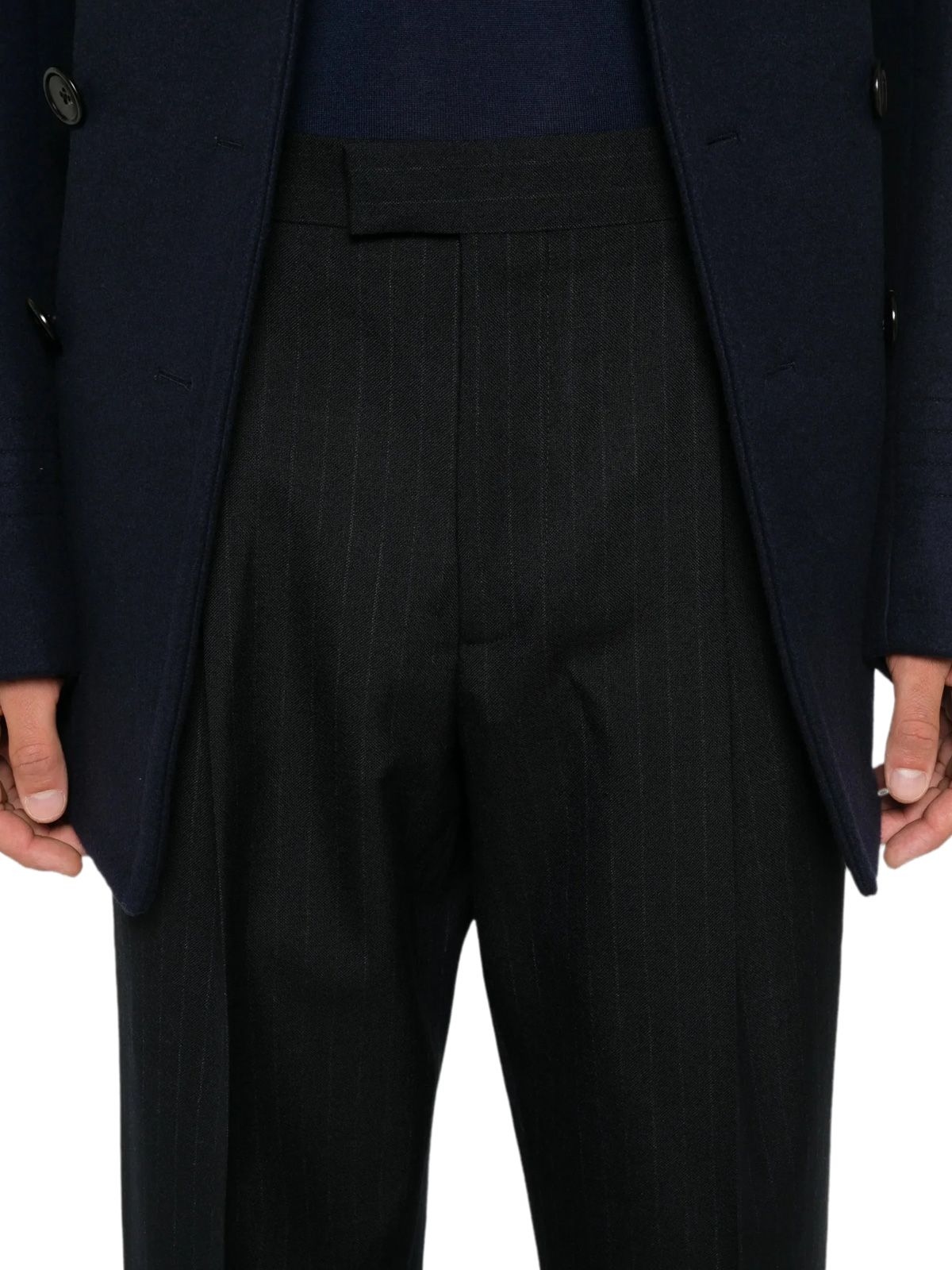 Pantaloni a righe blu LARDINI