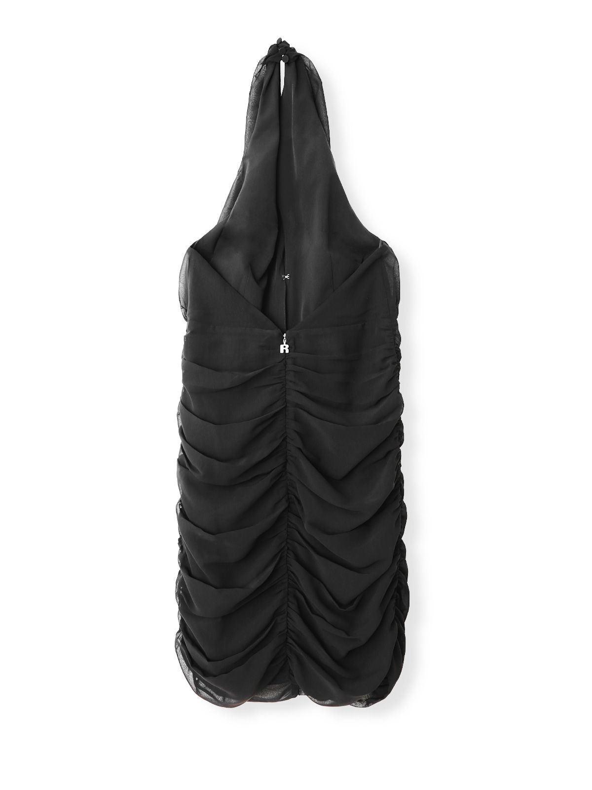 Black ruched mini dress ROTATE