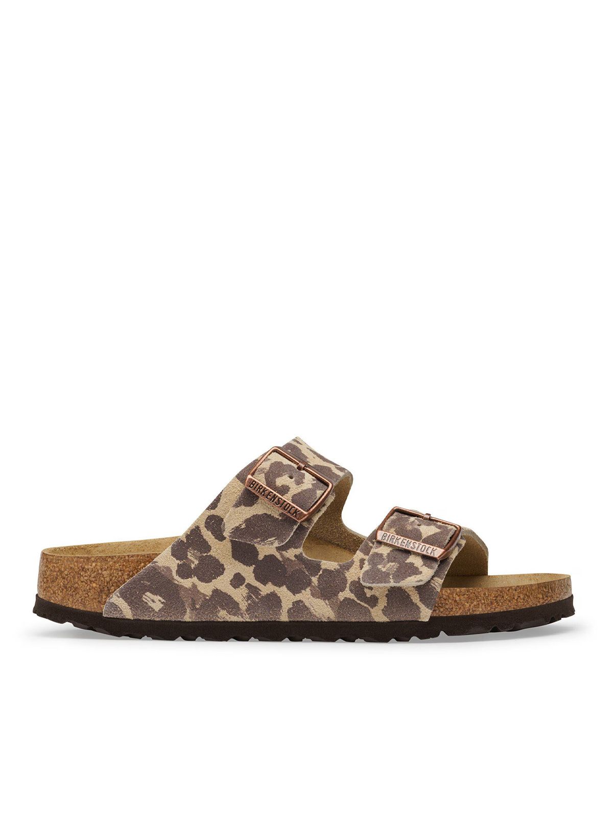 Beige arizona leo flat sandals