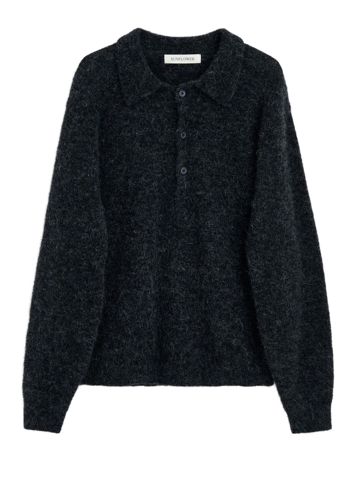 Grey mohair polo