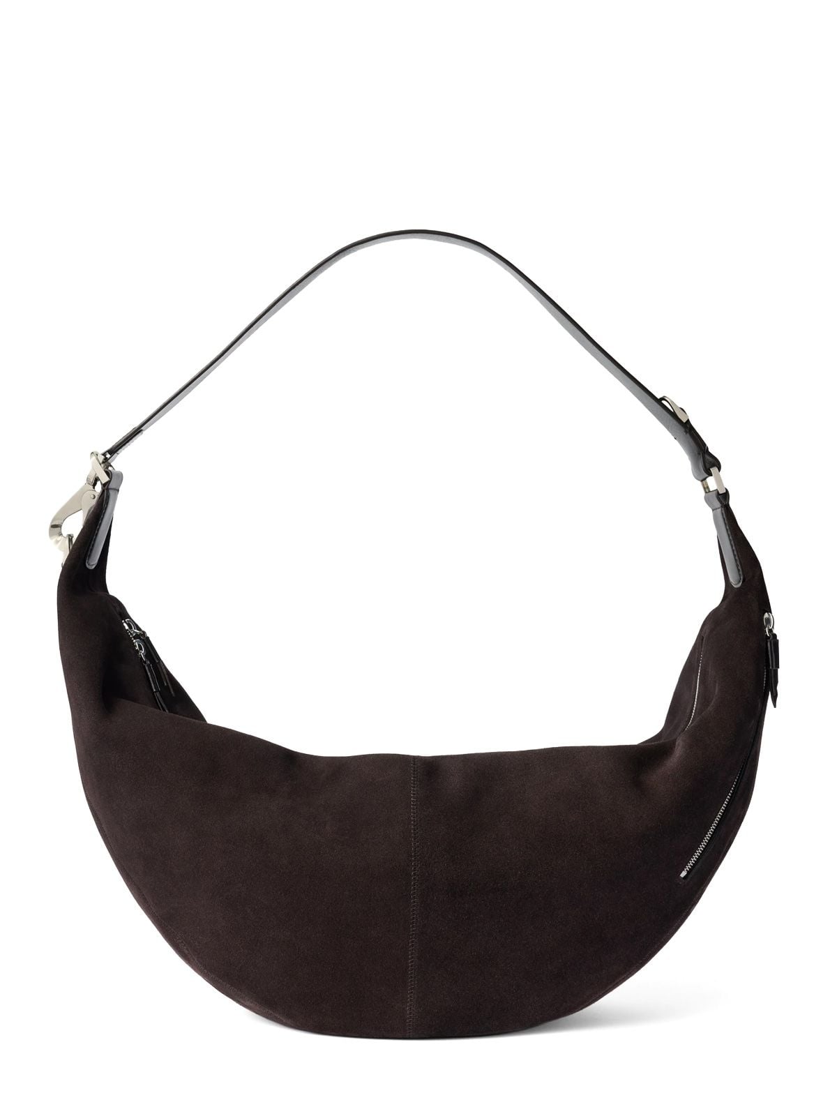 Ebony brown large quiver clip shoulder bag